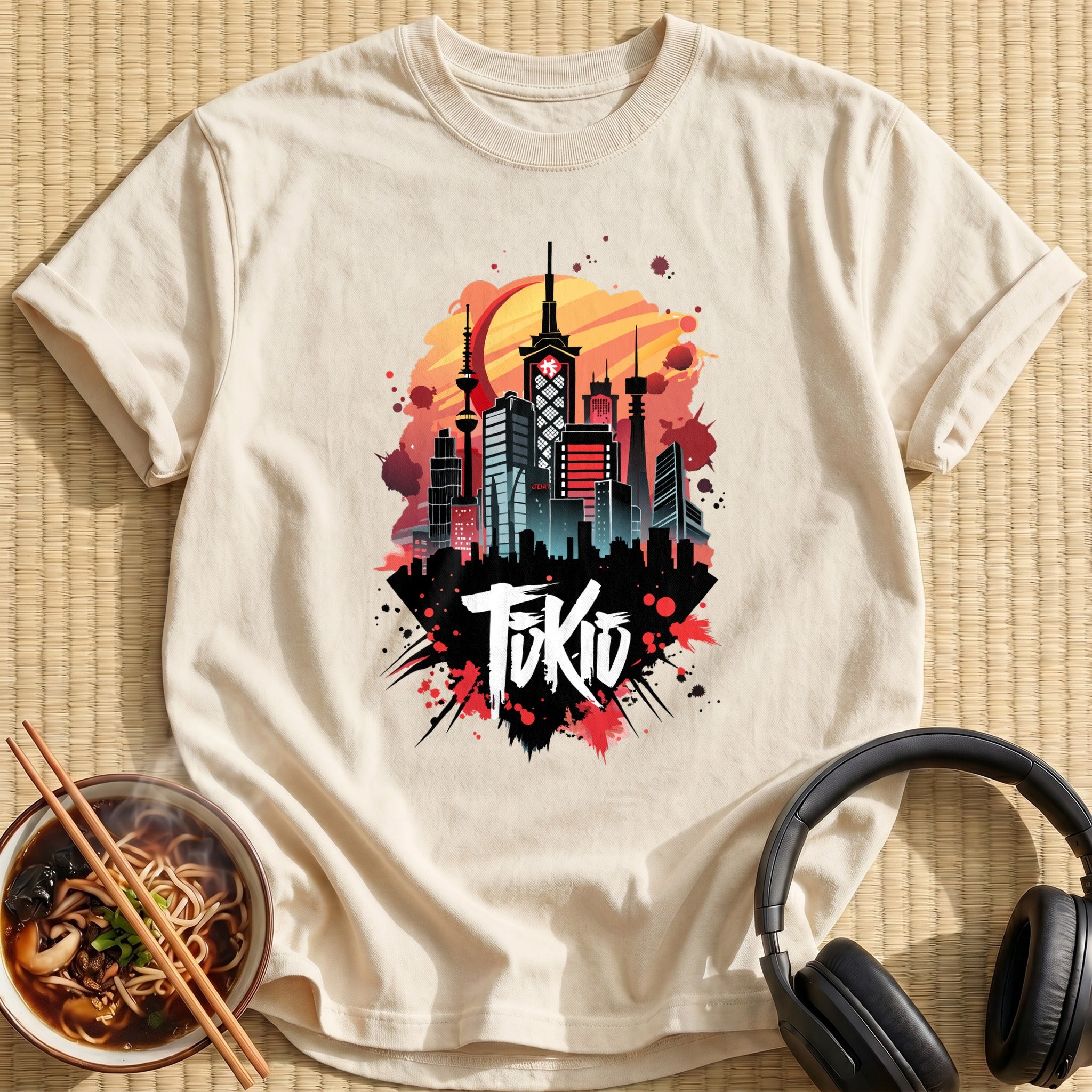 Tokio Sunset City Skyline Skyscrapers - Natural