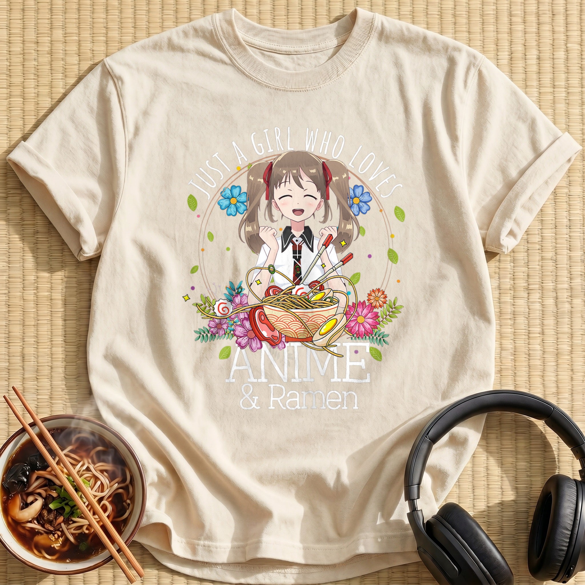 Twintail Girl Loves Anime Ramen - Natural
