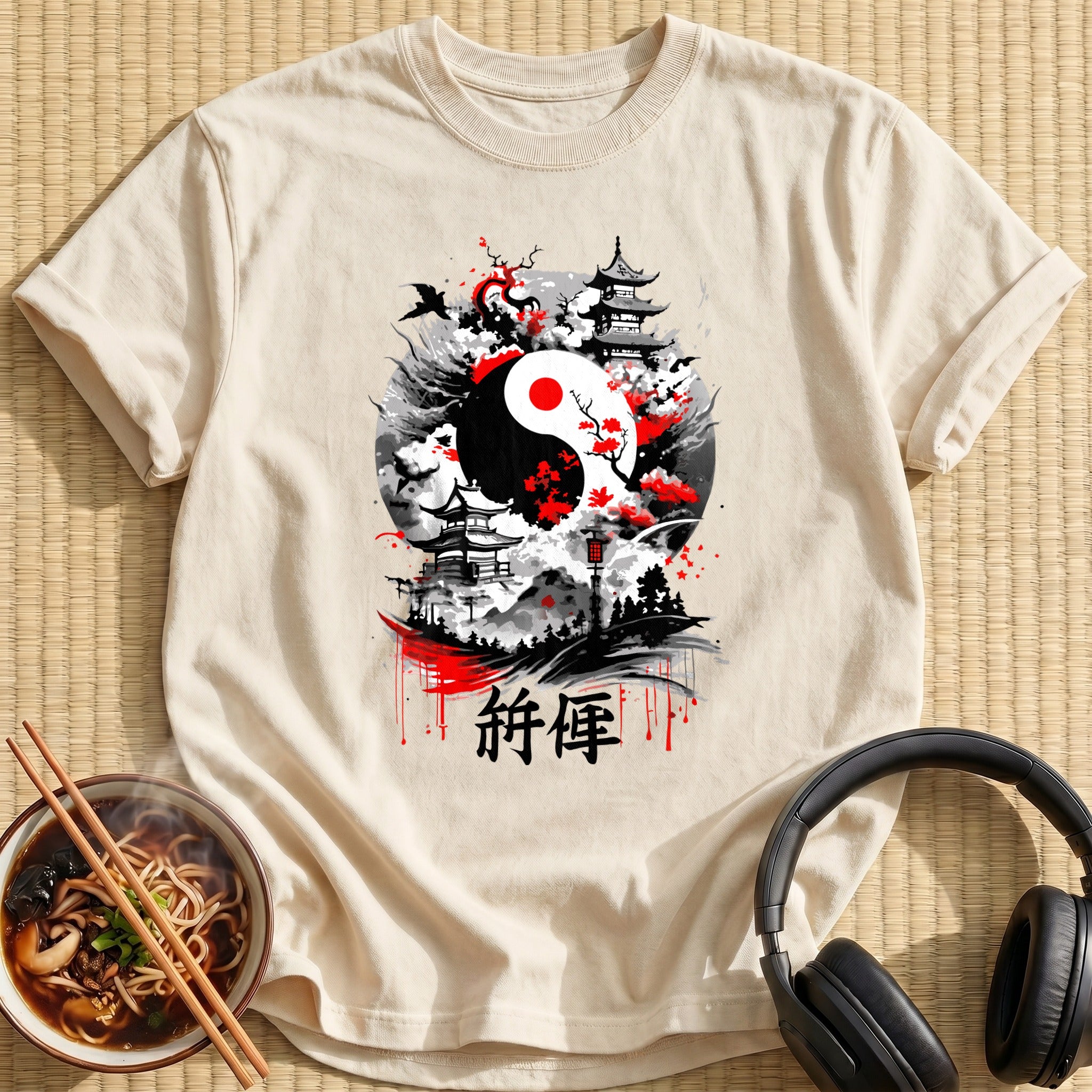Yin Yang Pagoda Cherry Blossom - Natural