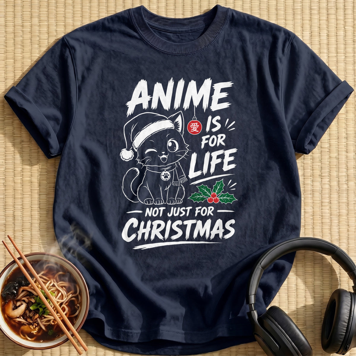 Anime Is For Life Not Just For Christmas 24 - Navy