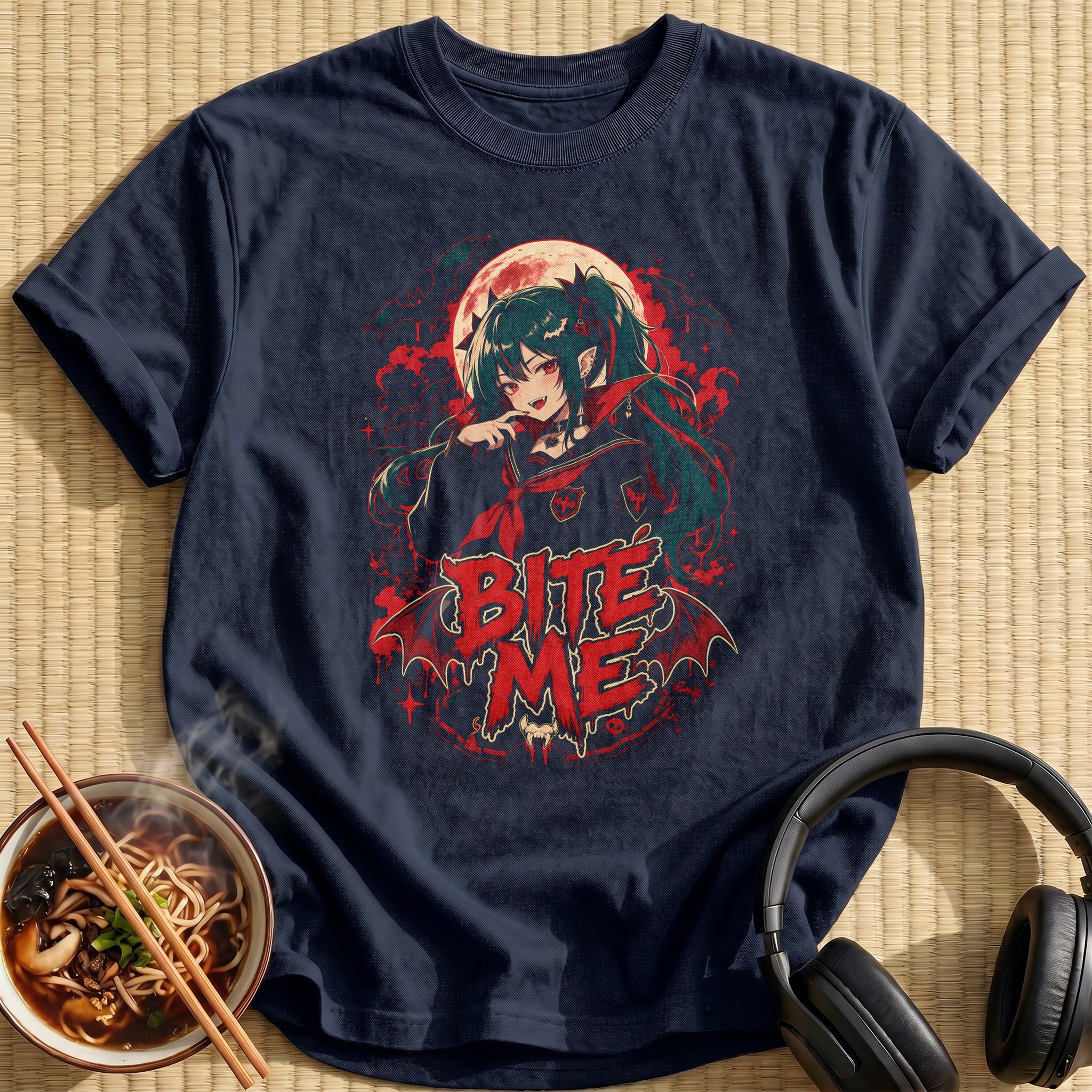 Bite Me Anime Vampire - Navy