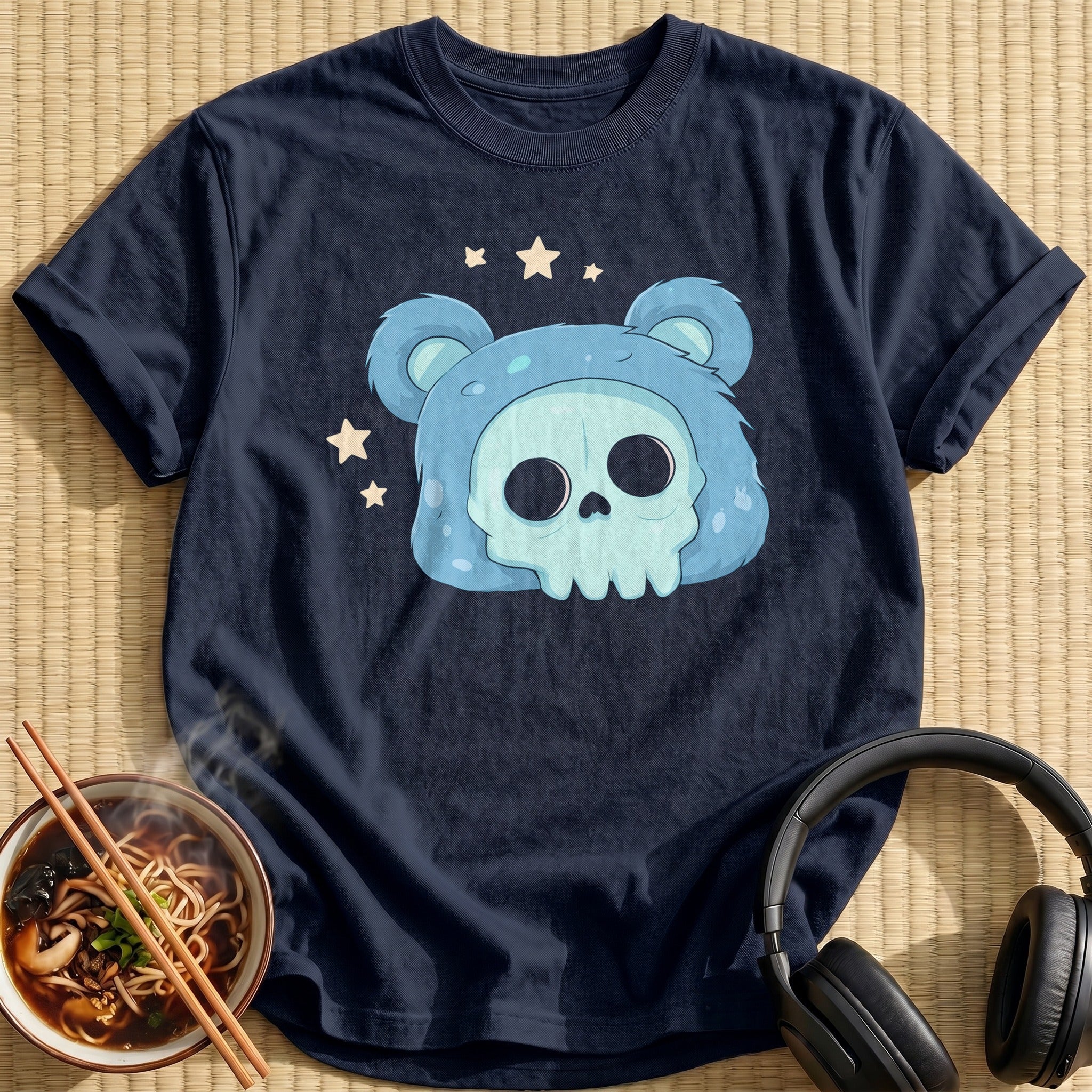 Blue Bear Hood Skull