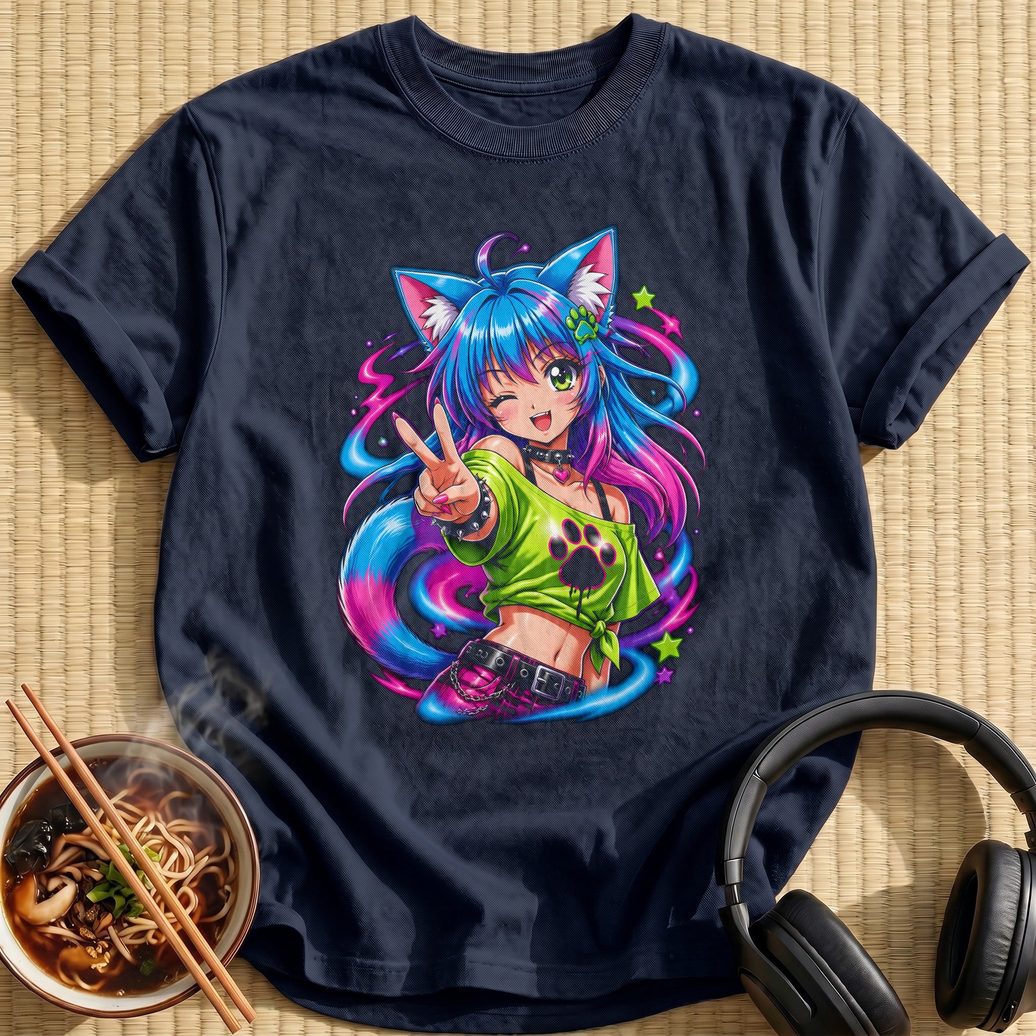 Catgirl Mascot 46 - Navy