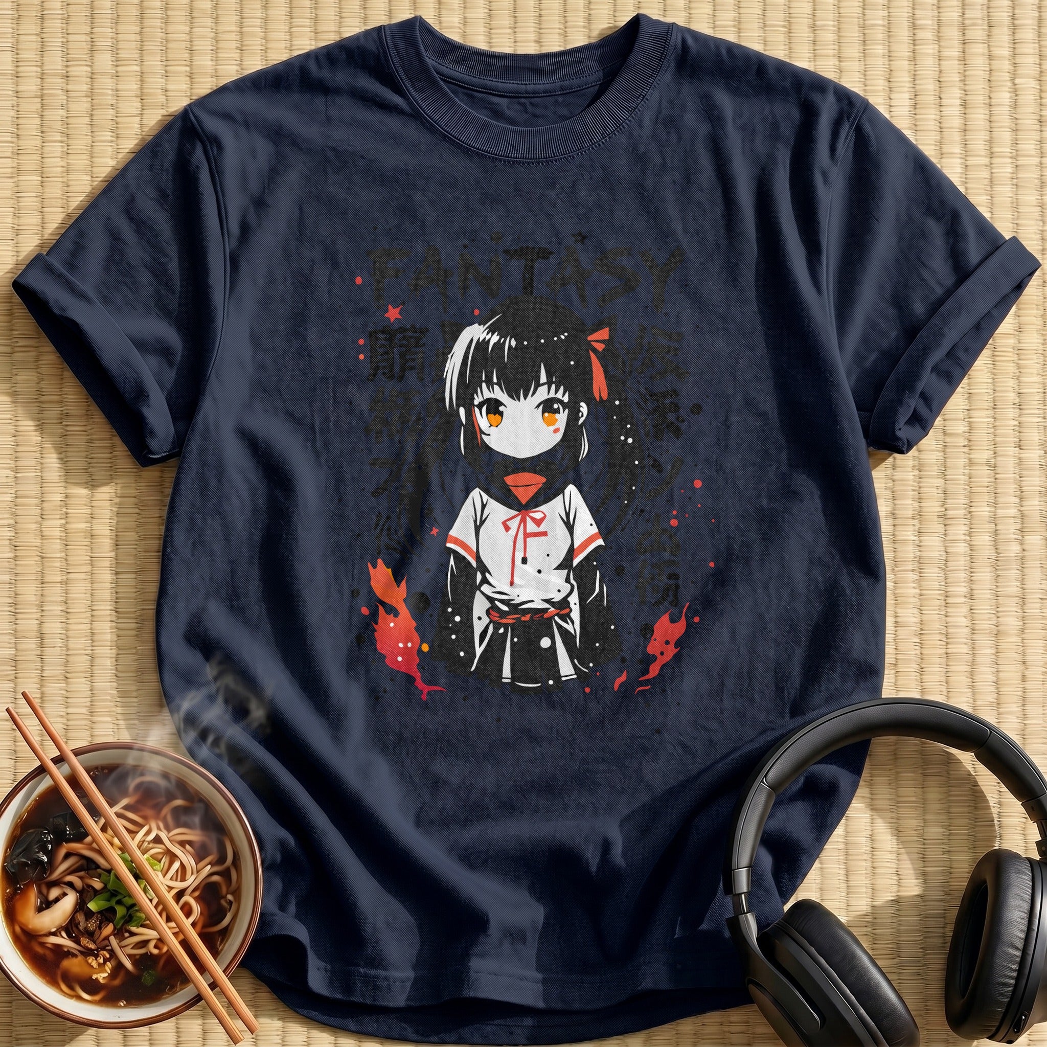 Cute Fantasy Schoolgirl With Twintails - Navy
