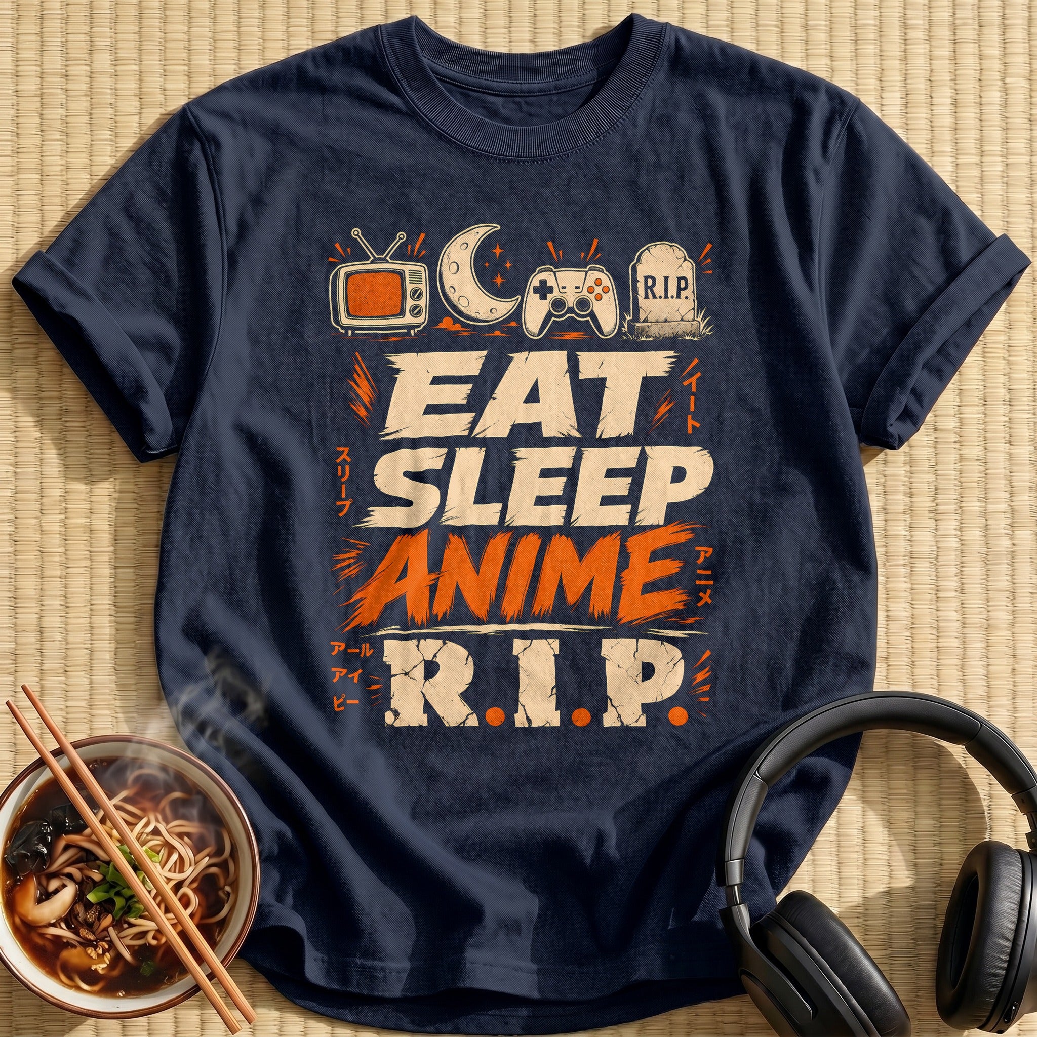 Eat Sleep Anime Rip - Navy
