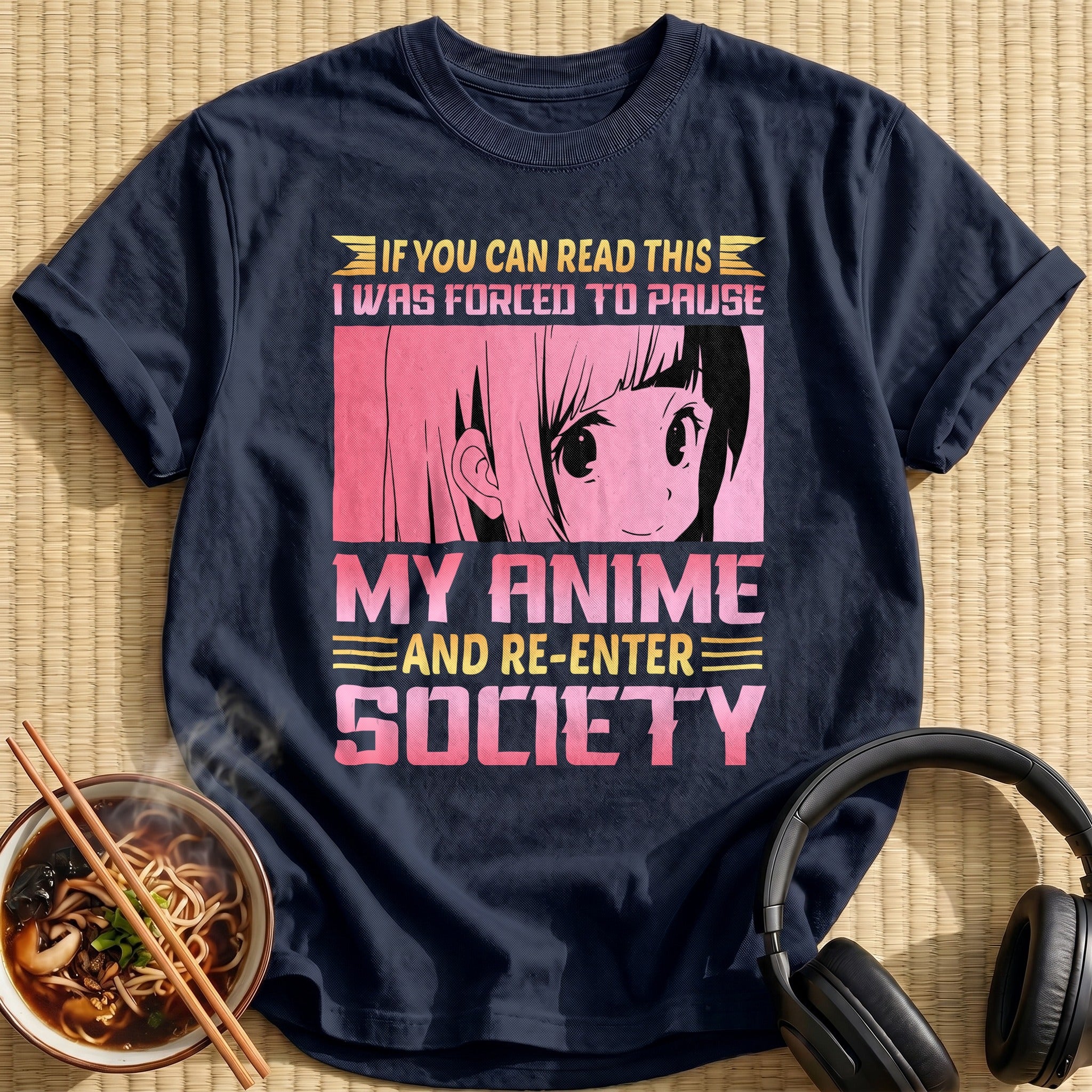 Forced To Pause Anime Society - Navy