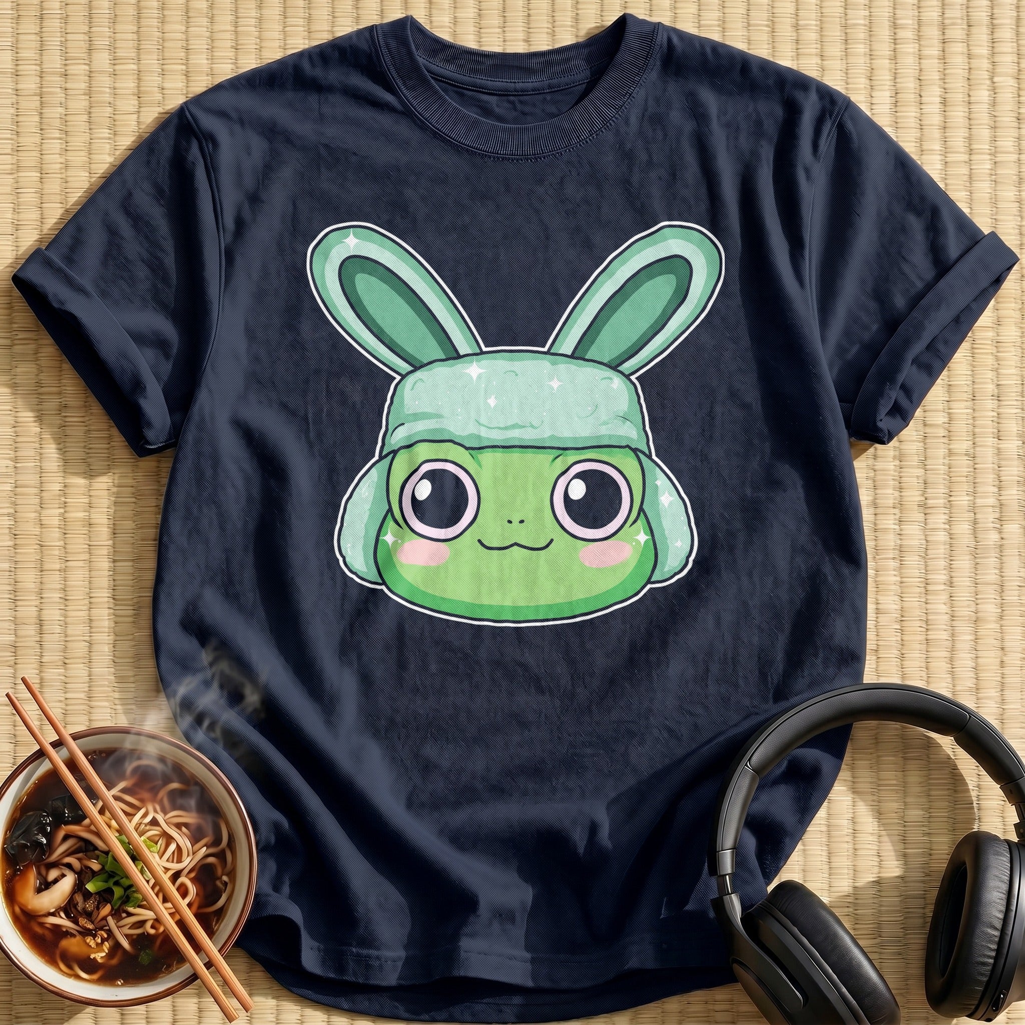 Frog Mint Bunny Hood