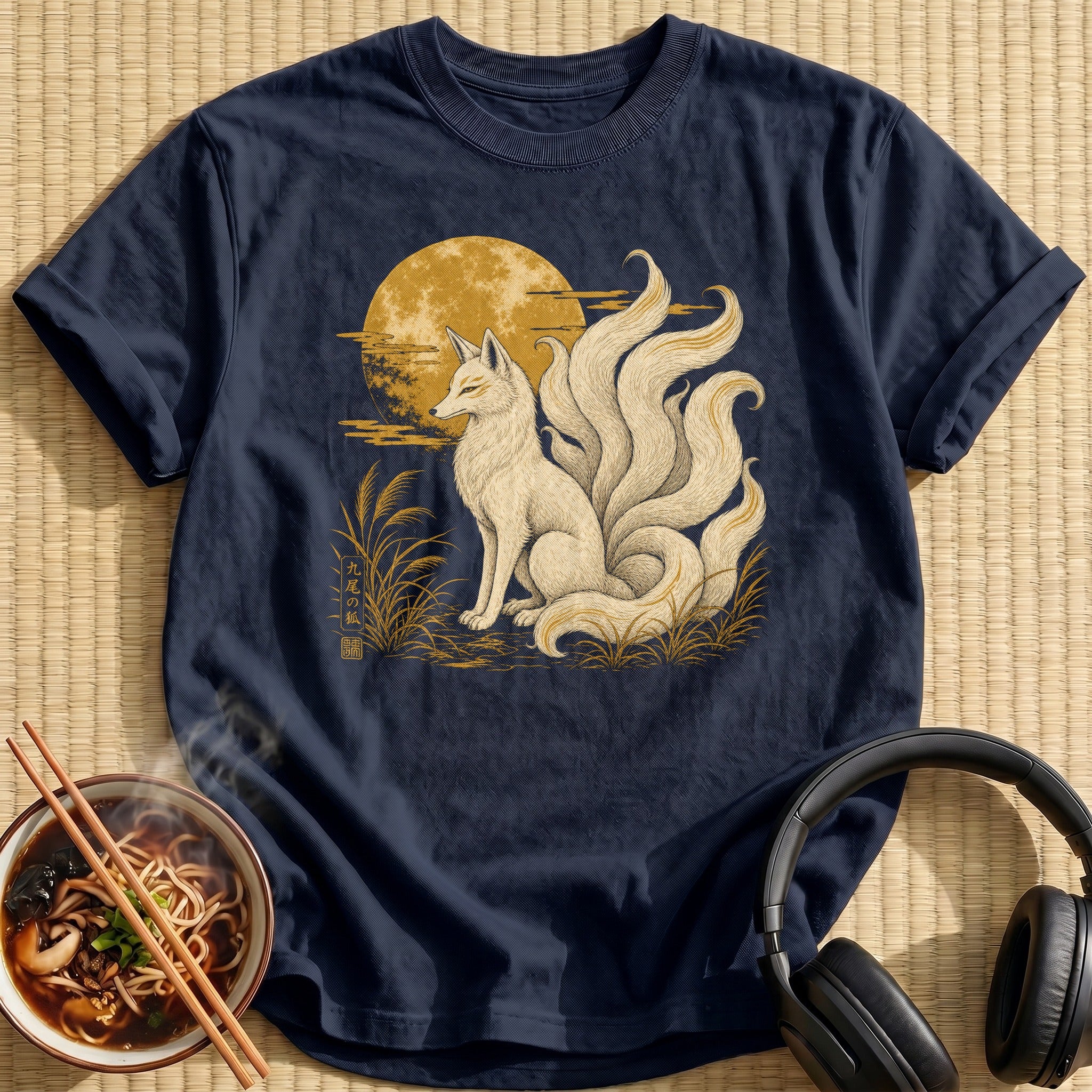 Golden Nine Tailed Fox Moon