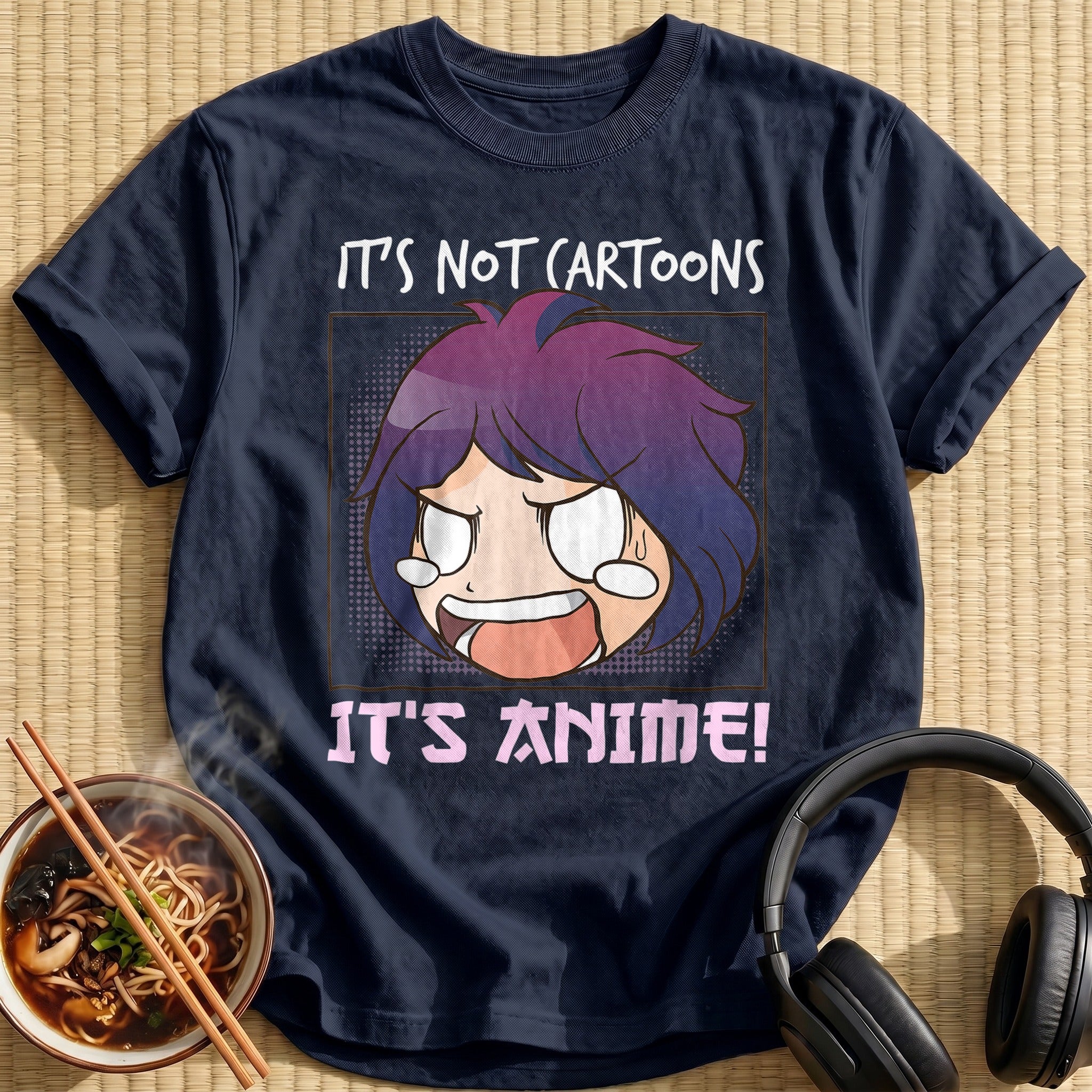 Its Not Cartoons Its Anime Chibi - Navy