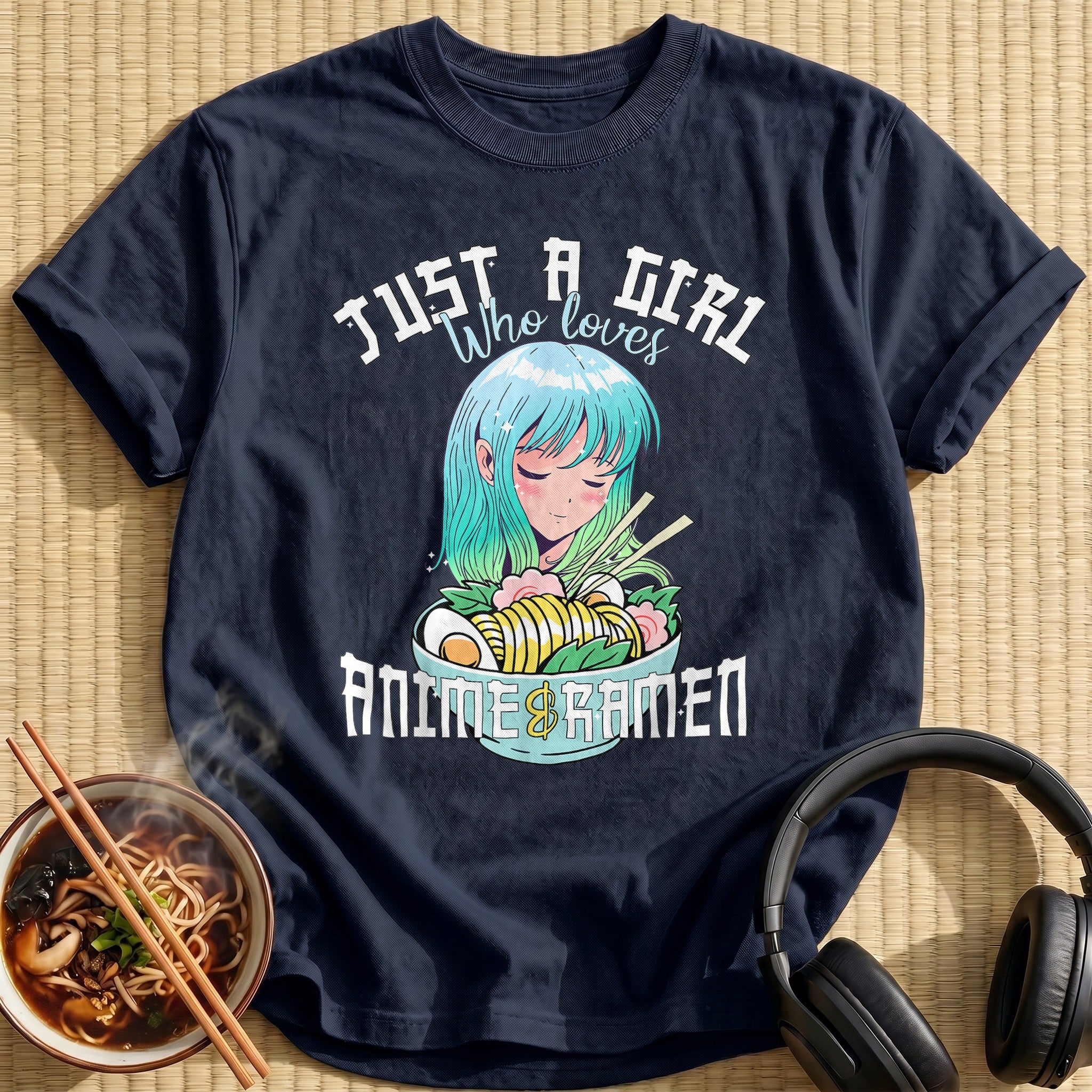 Just A Girl Loves Anime Ramen - Navy