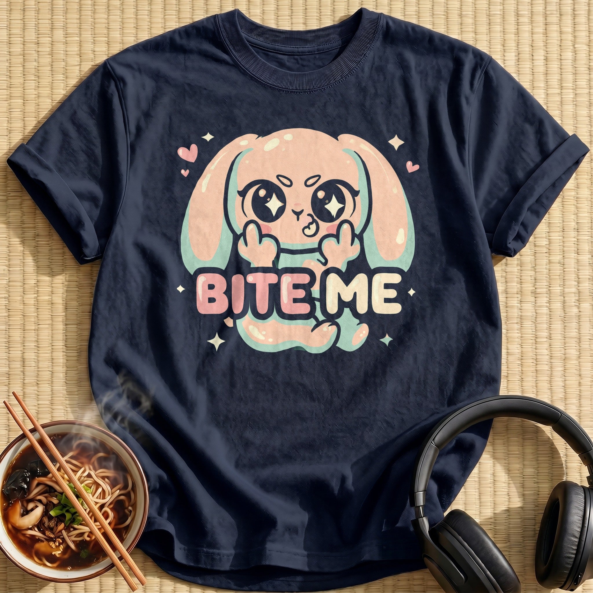 Kawaii Chibi Bunny Saying Bite Me