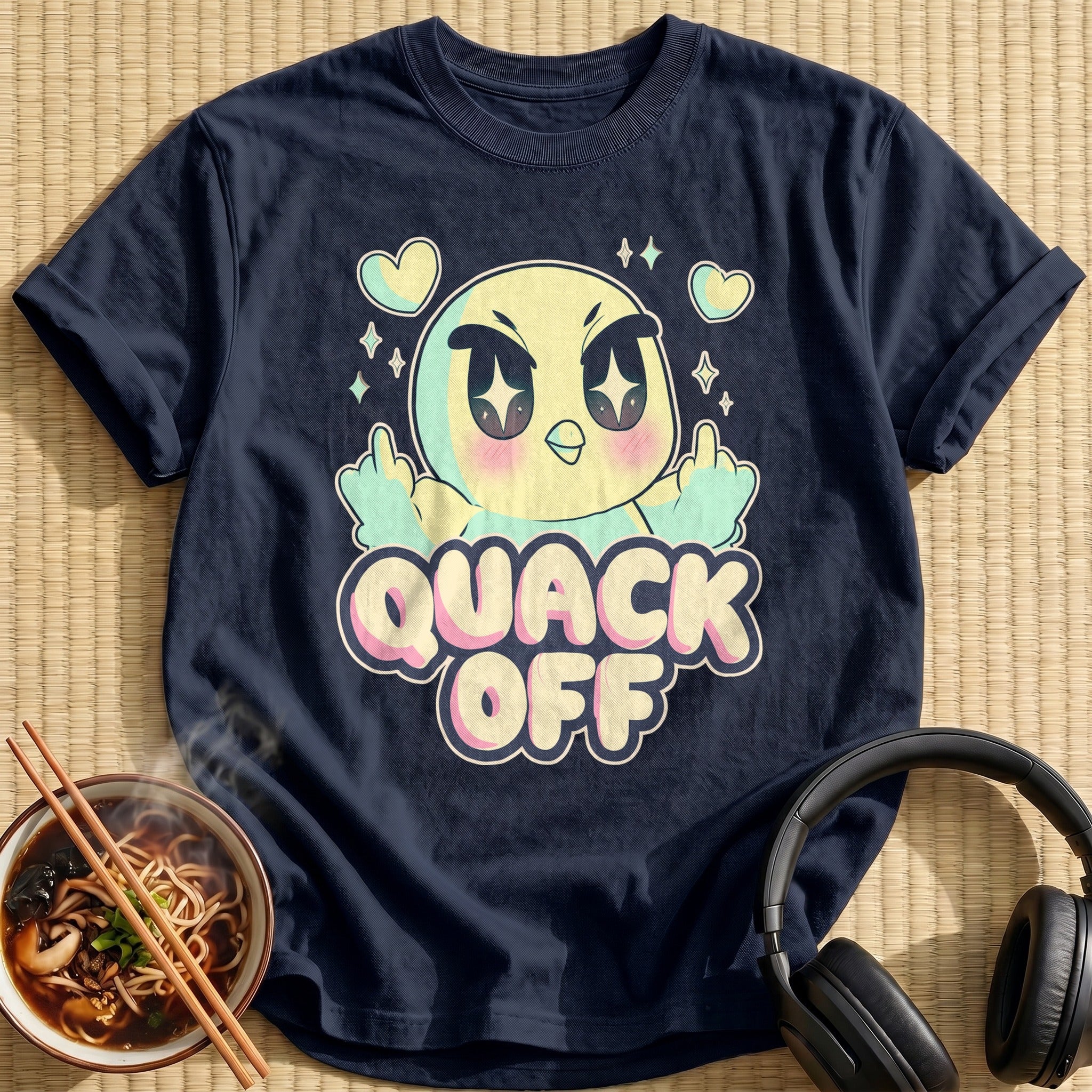 Kawaii Chibi Duck Saying Quack Off