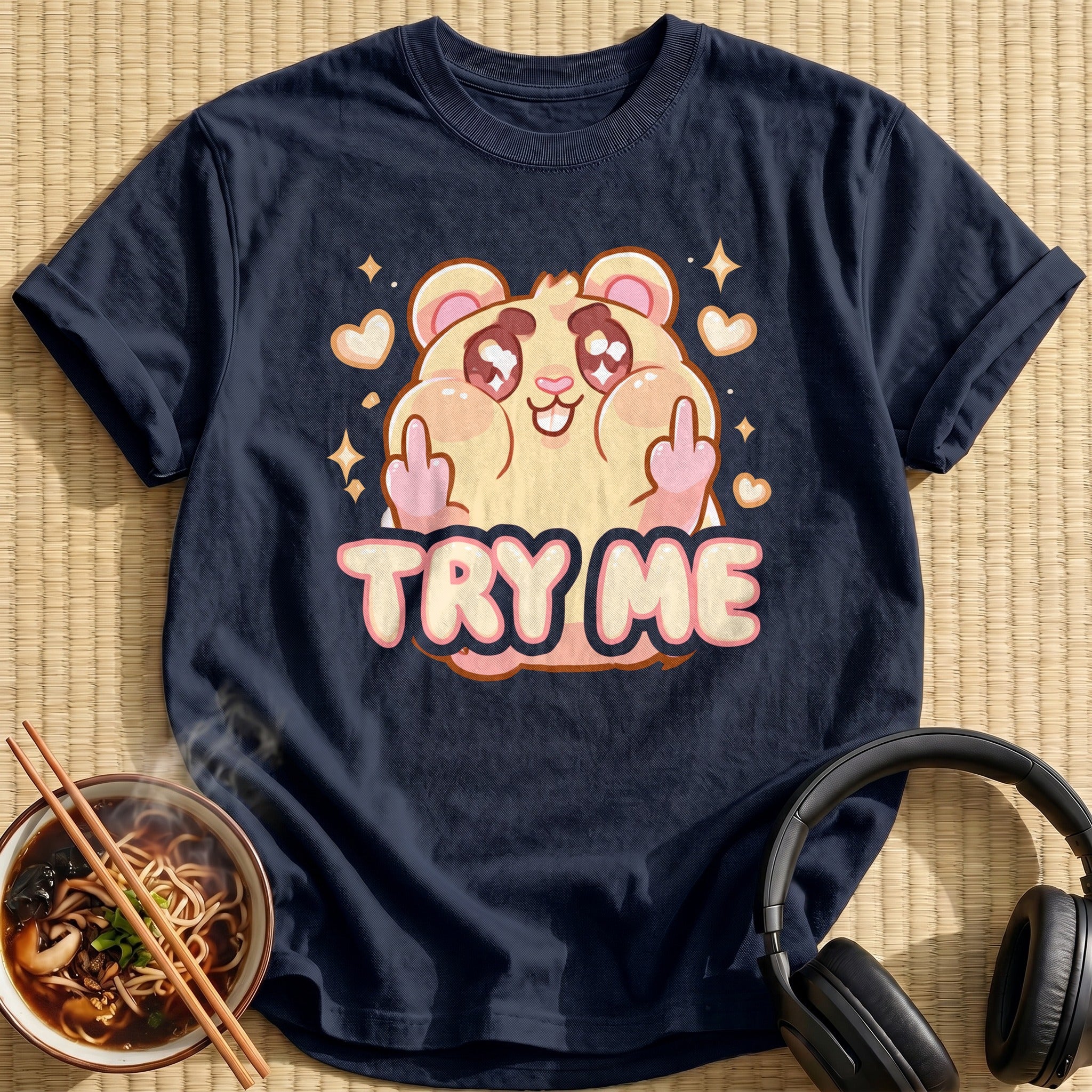 Kawaii Chibi Hamster Saying Try Me