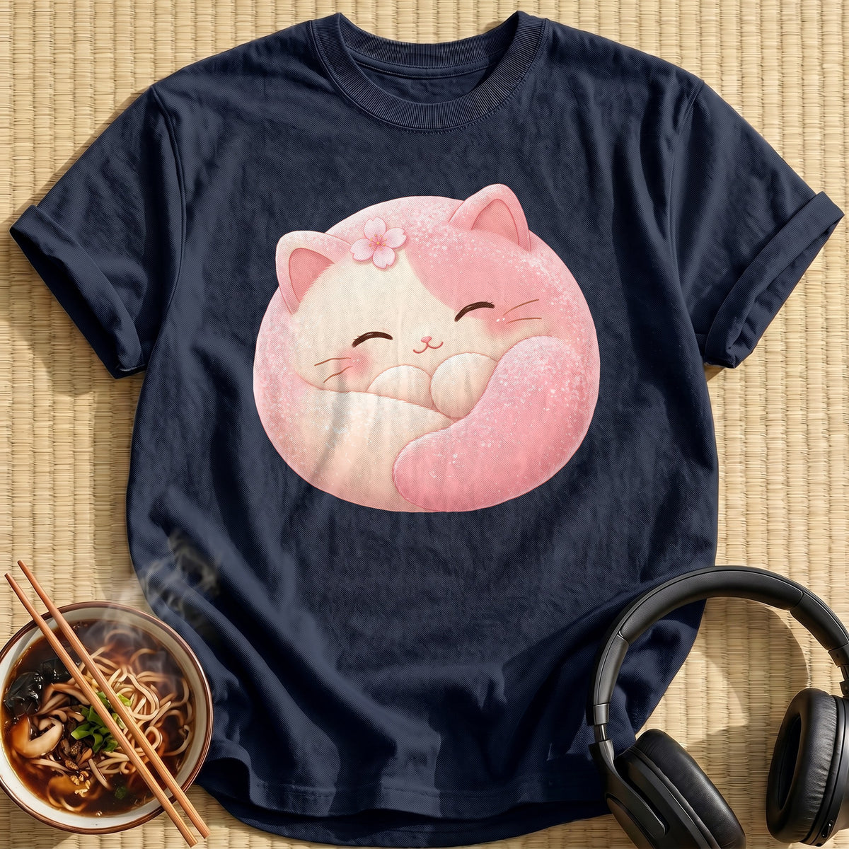 Kawaii Mochi Cat 93 - Navy