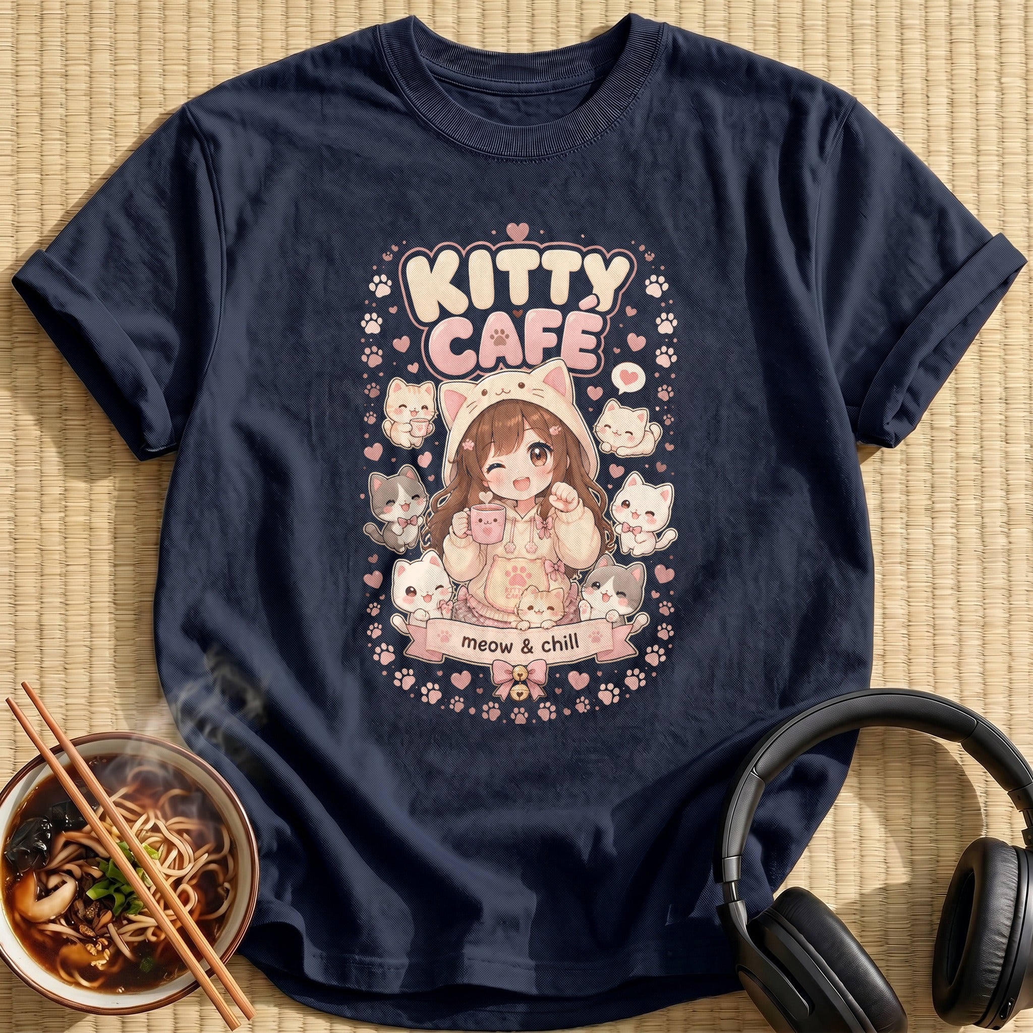 Kitty Café (cream & pink)