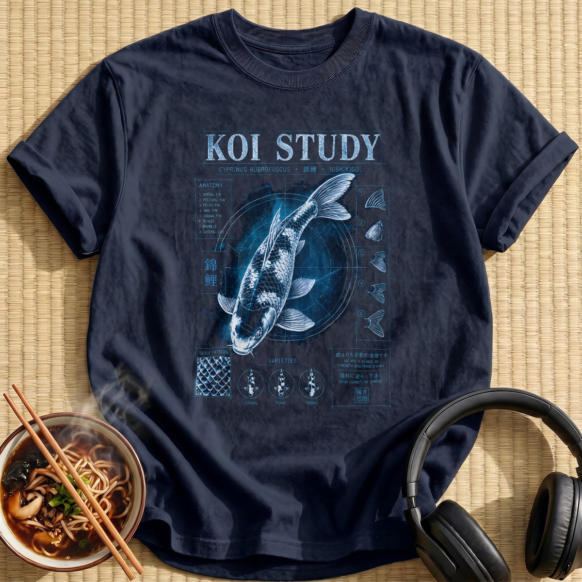 Koi Study Cyanotype 78 - Navy