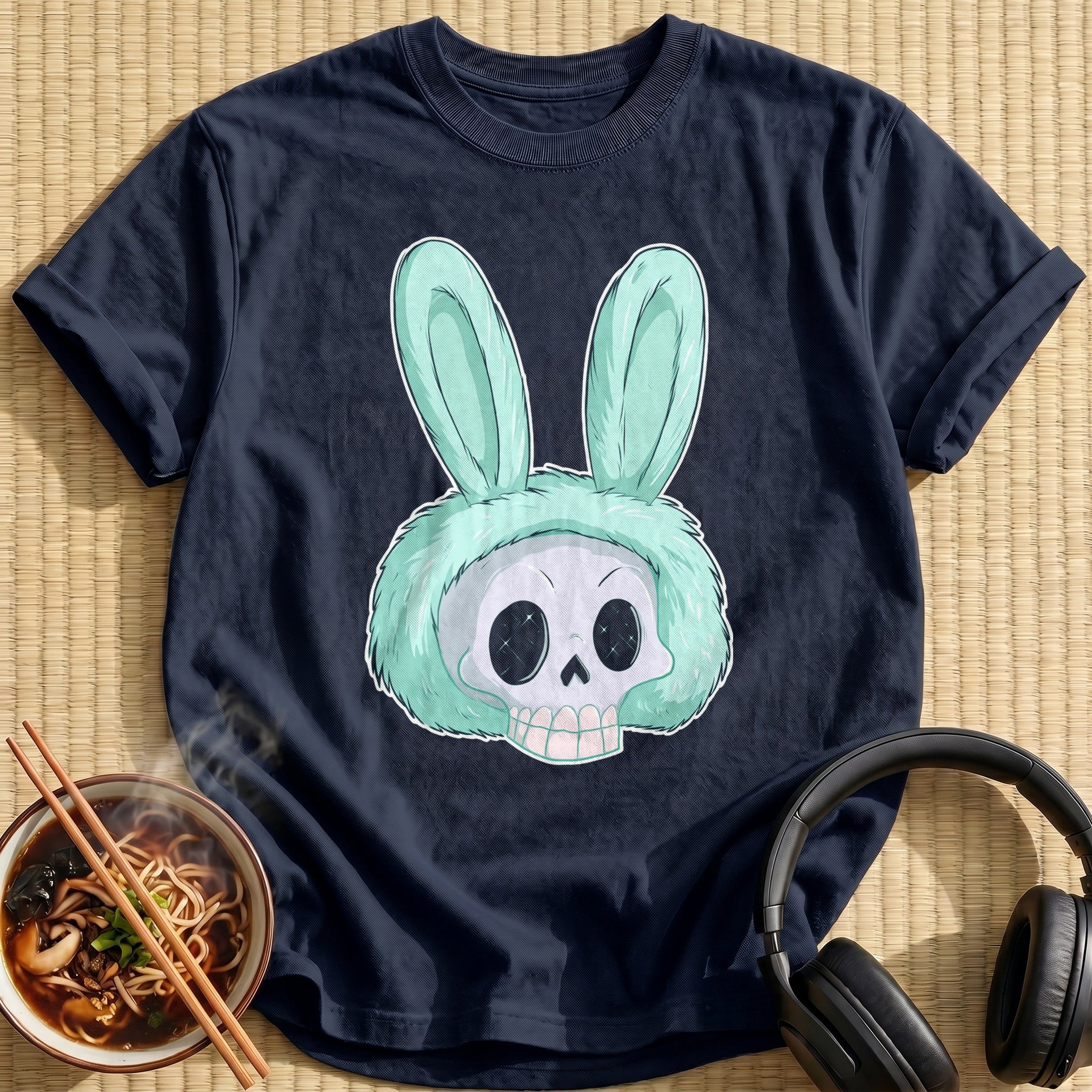 Mint Bunny Ears Skull