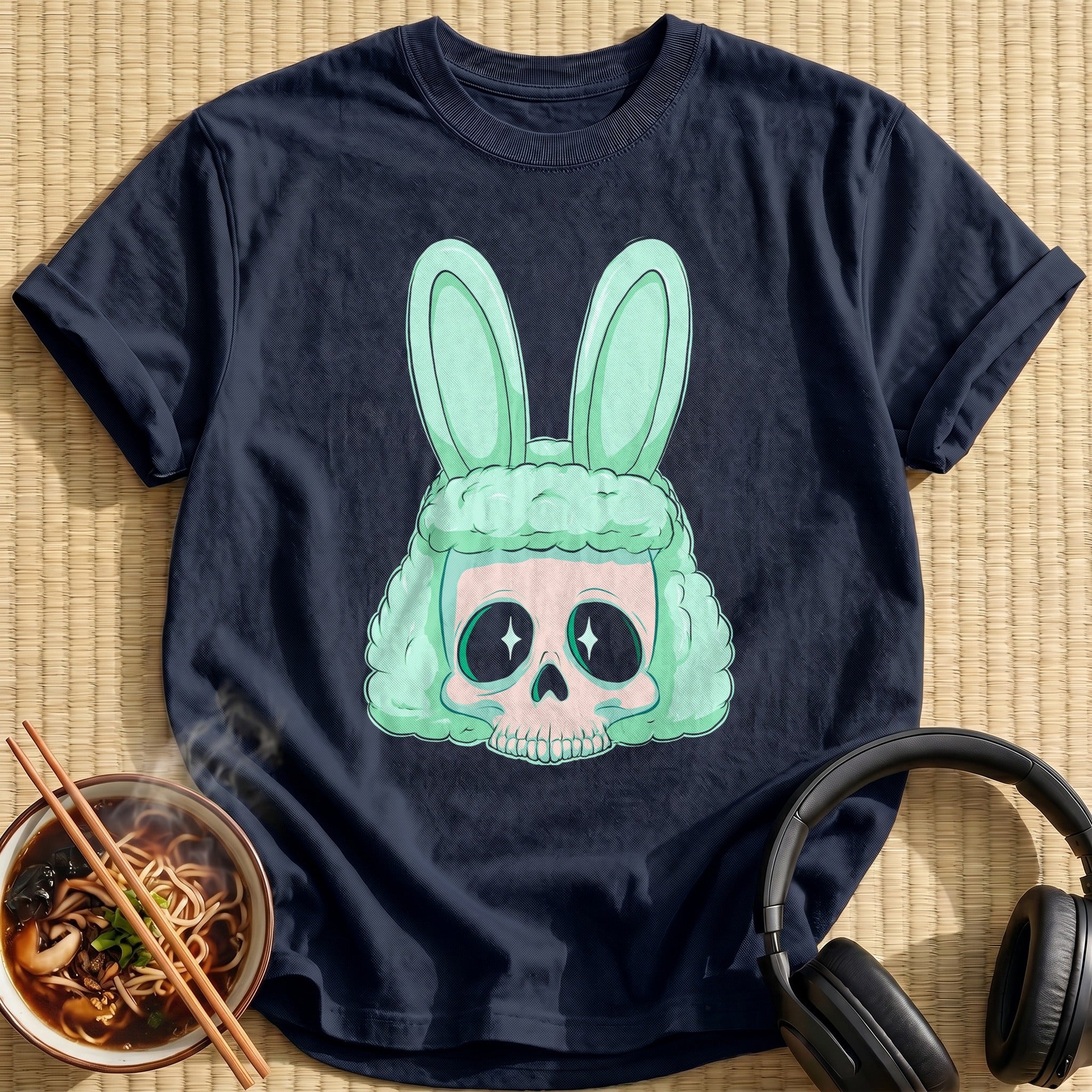 Mint Bunny Ears Skull