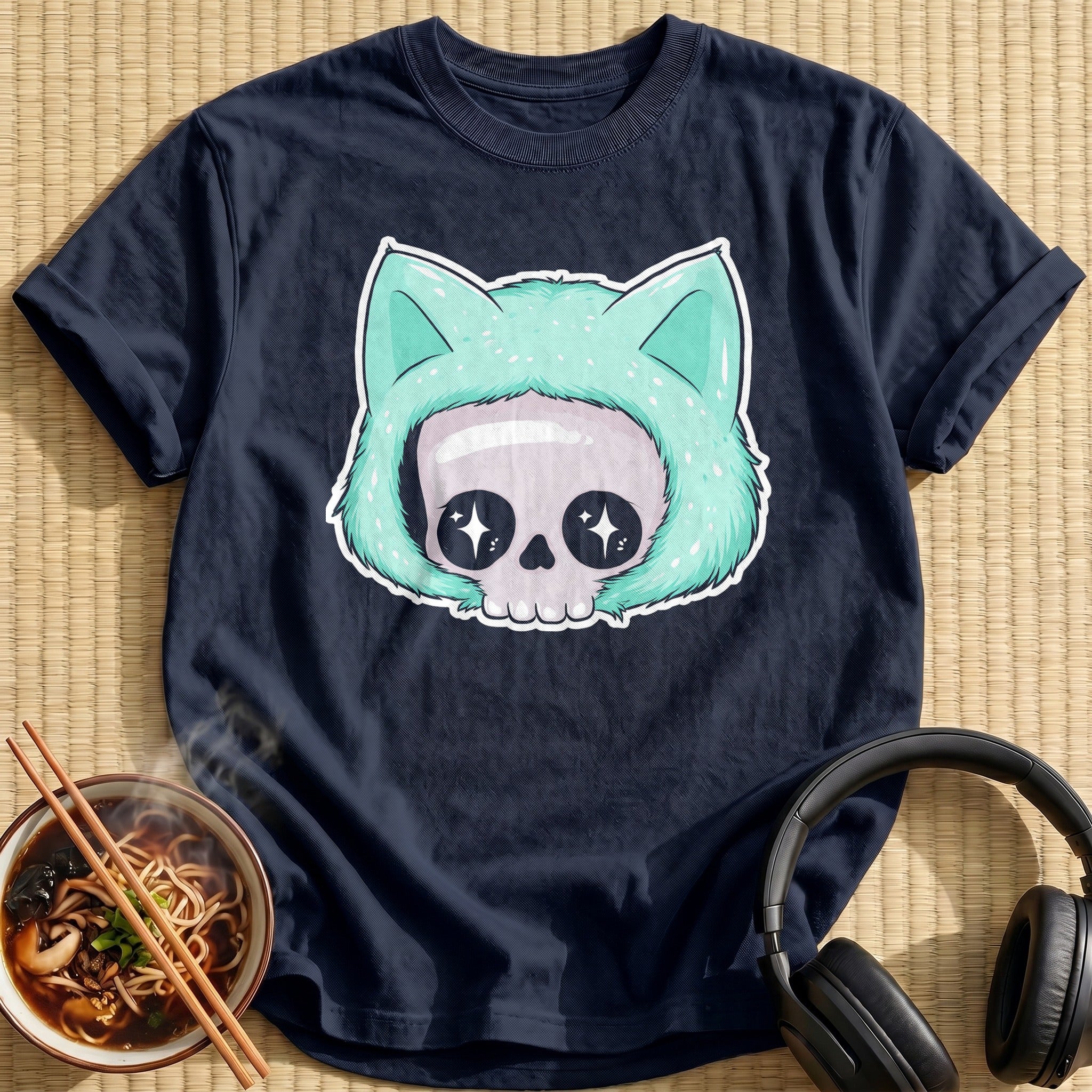 Mint Cat Hood Skull