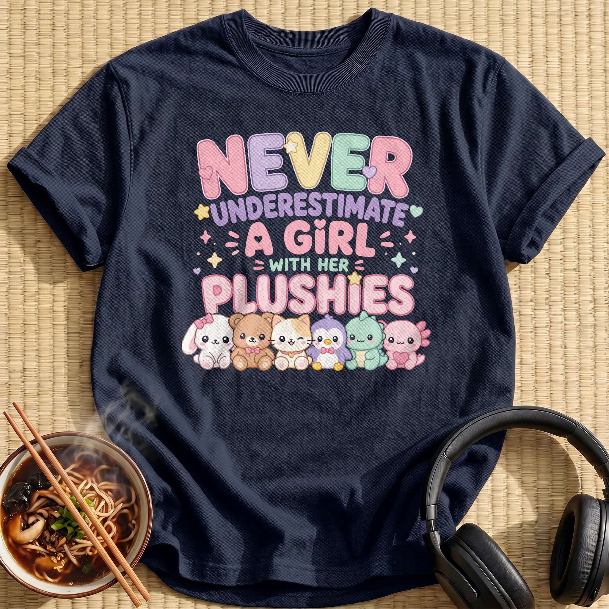 Never Underestimate A Girl With Her Plushies