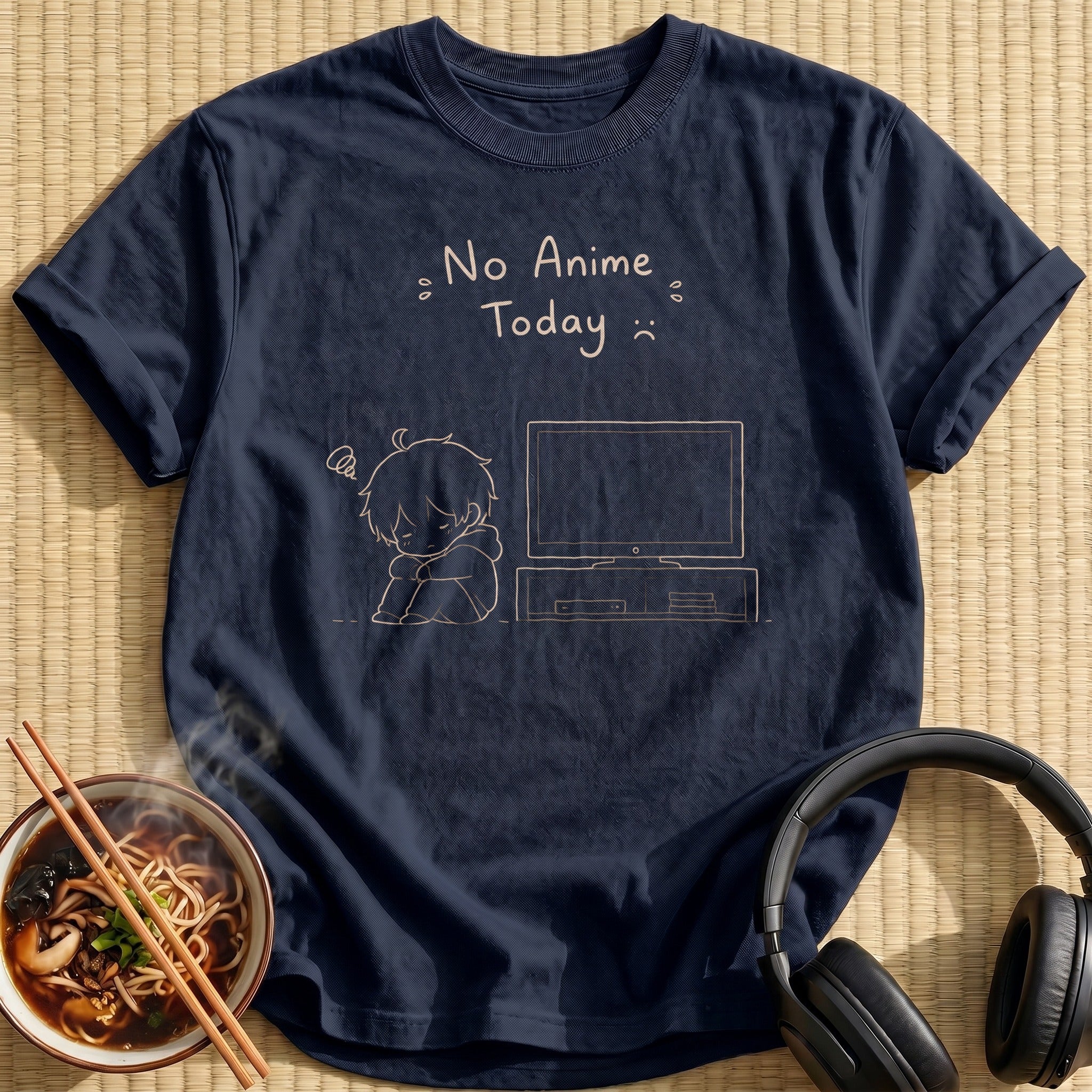 No Anime Today (minimalist doodle)