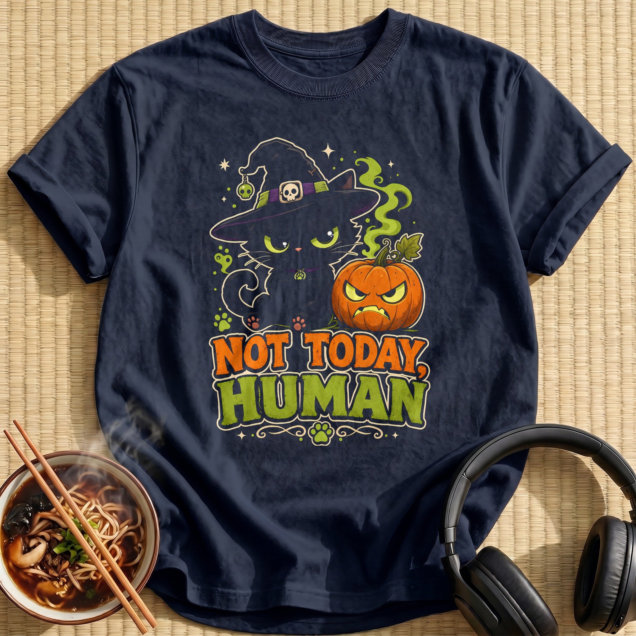 Not Today Human Cat Witch - Navy