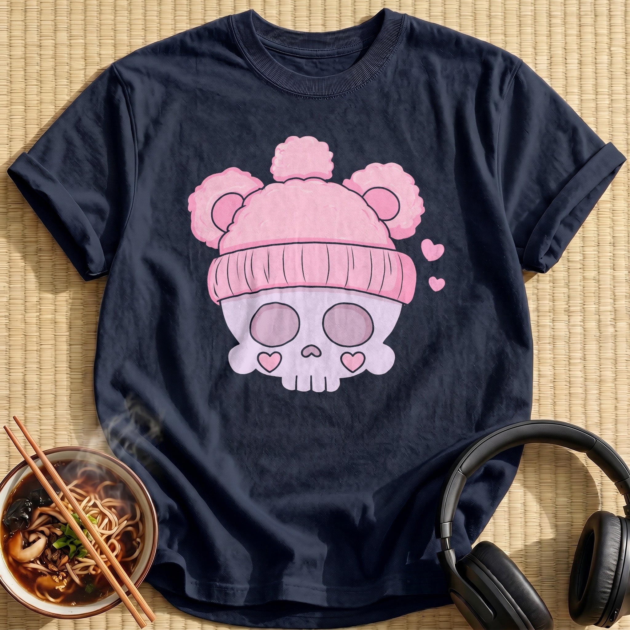 Pink Pom Beanie Skull