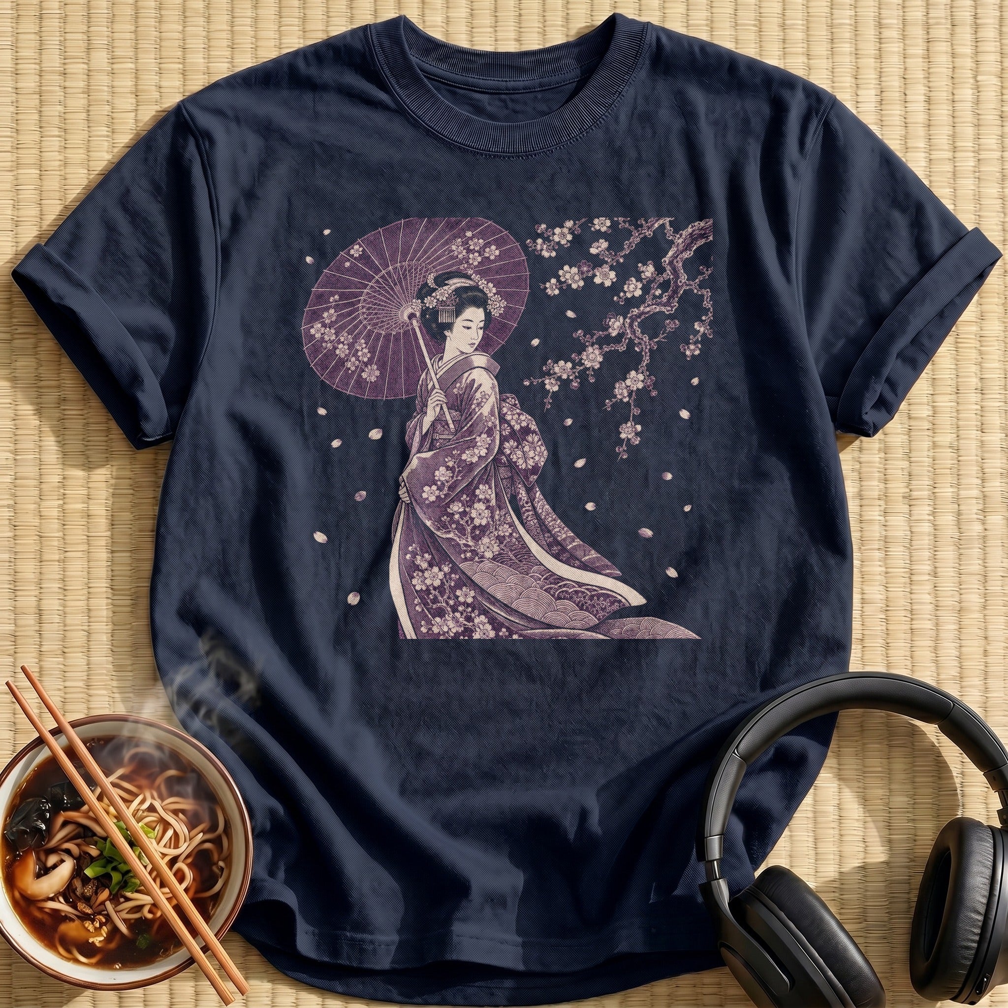 Purple Geisha Parasol Cherry Blossoms
