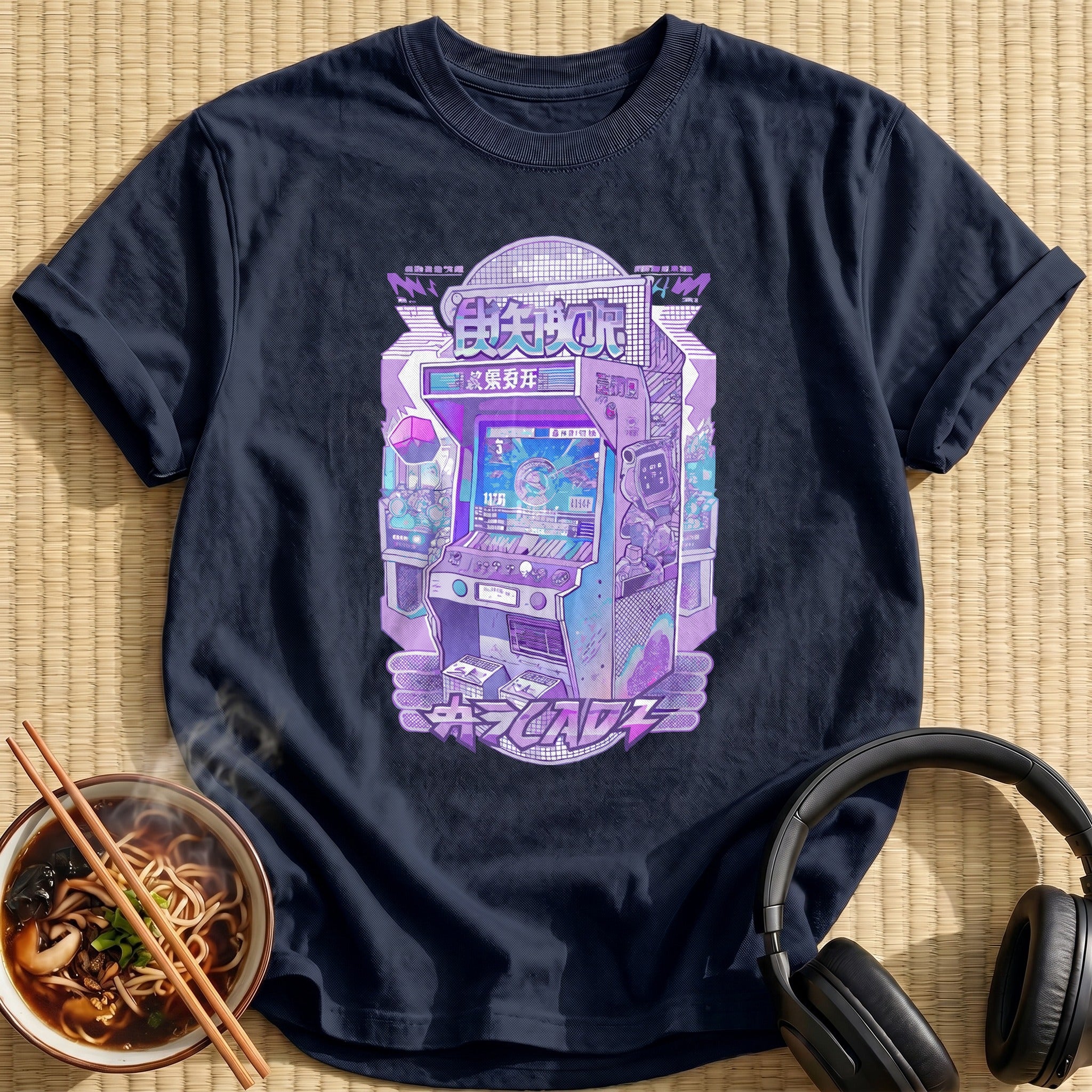 Purple Vaporwave Tokyo Arcade Machine - Navy