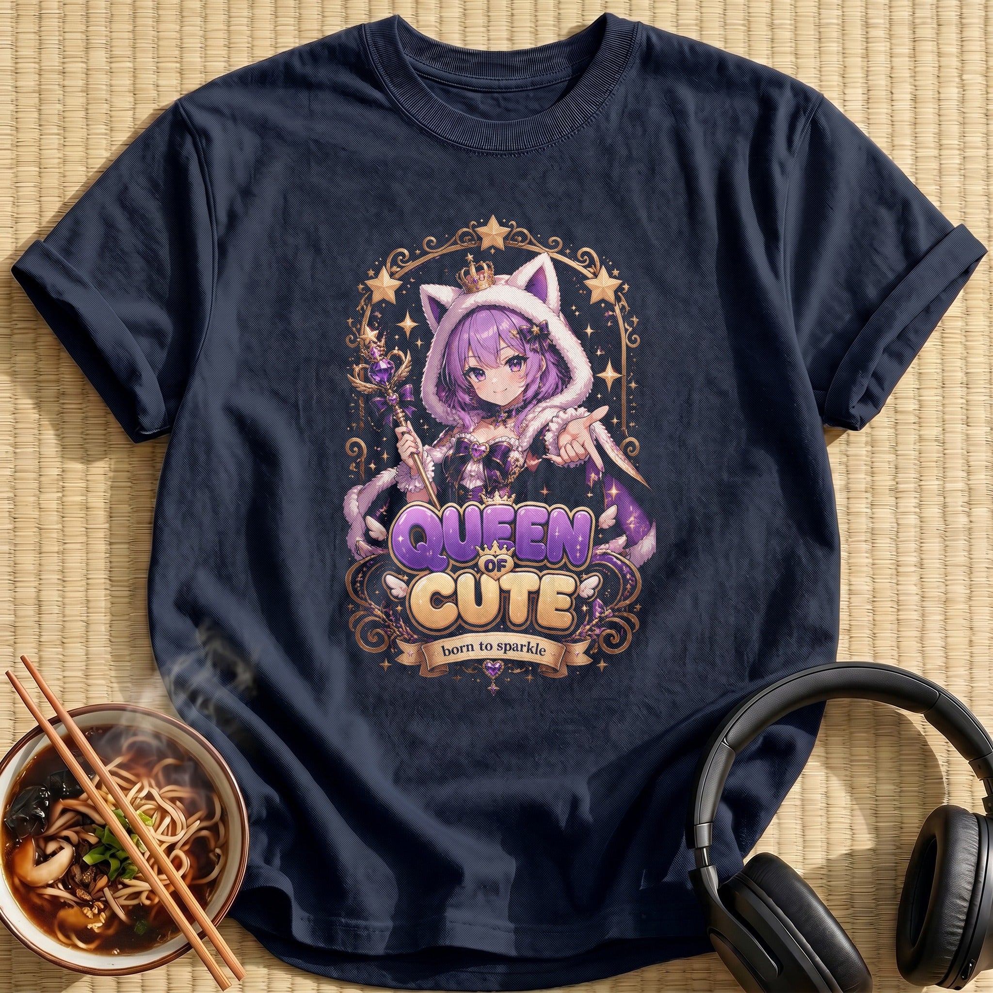 Queen Of Cute (royal purple & gold)