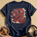 Red Chinese Dragon Cloud Swirls