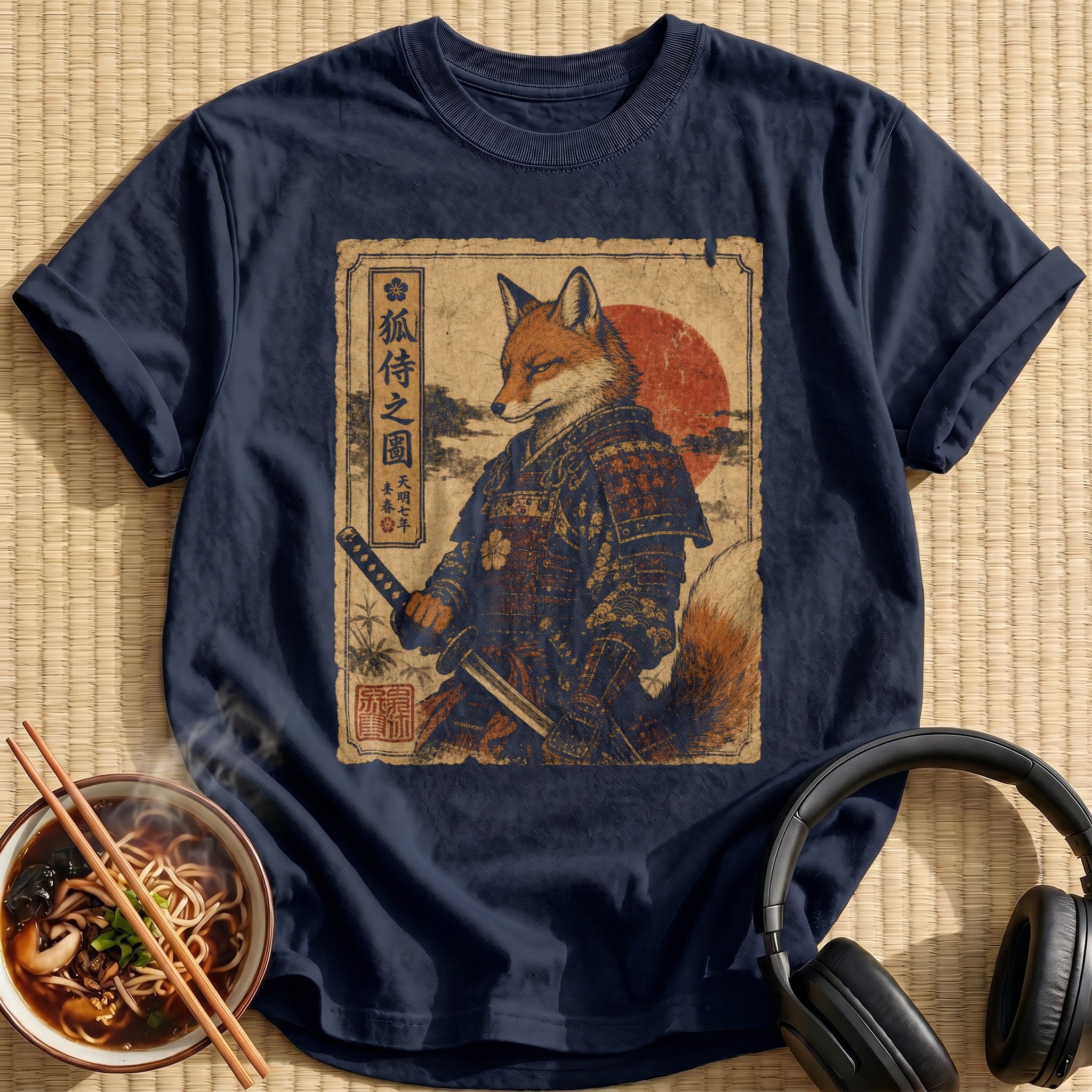 Red Fox Warrior Vintage Poster