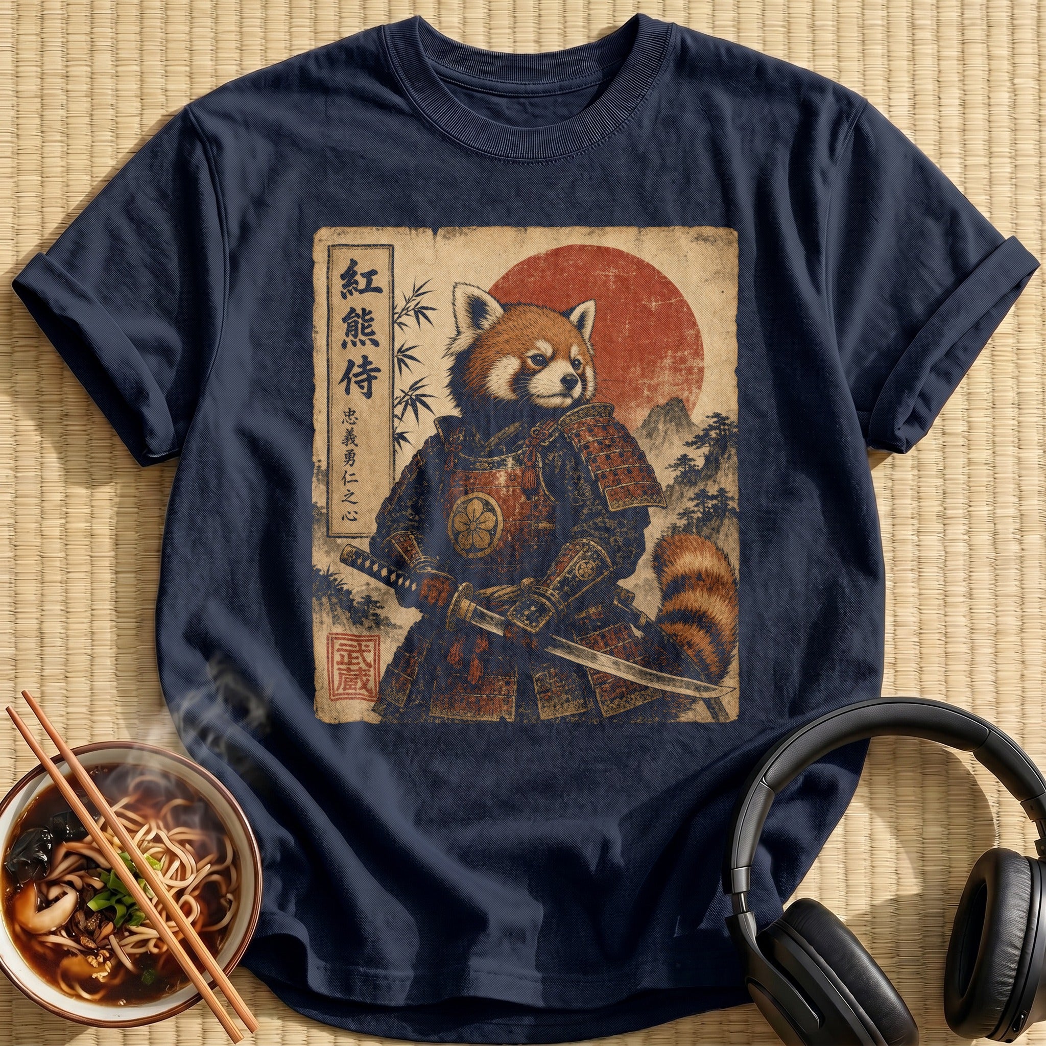 Red Panda Warrior Bamboo Mountains