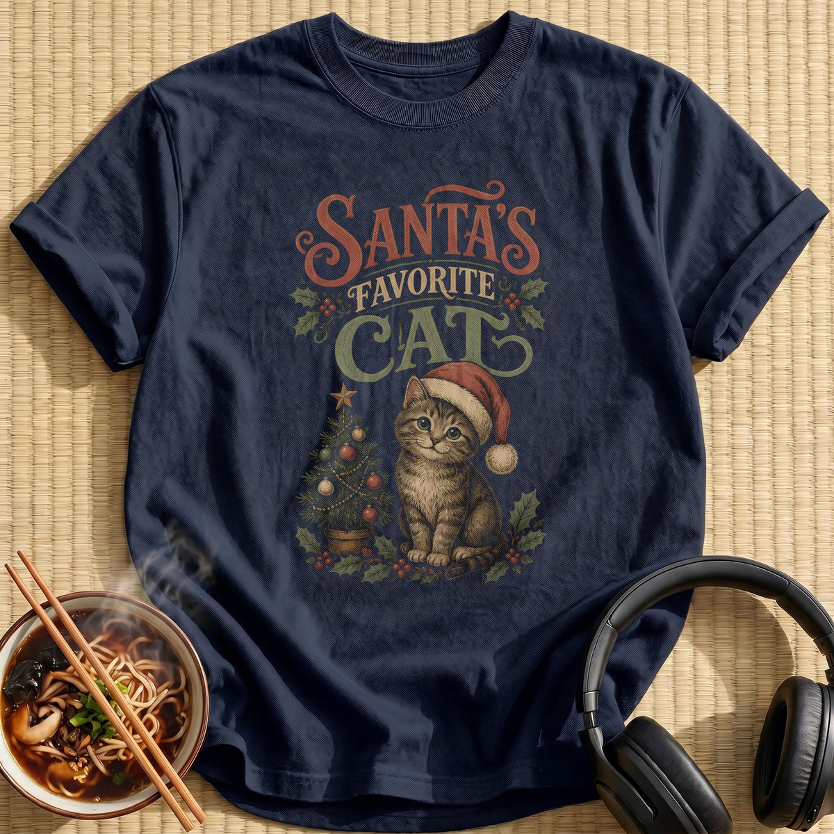 Santa's Favorite Cat 33 - Navy