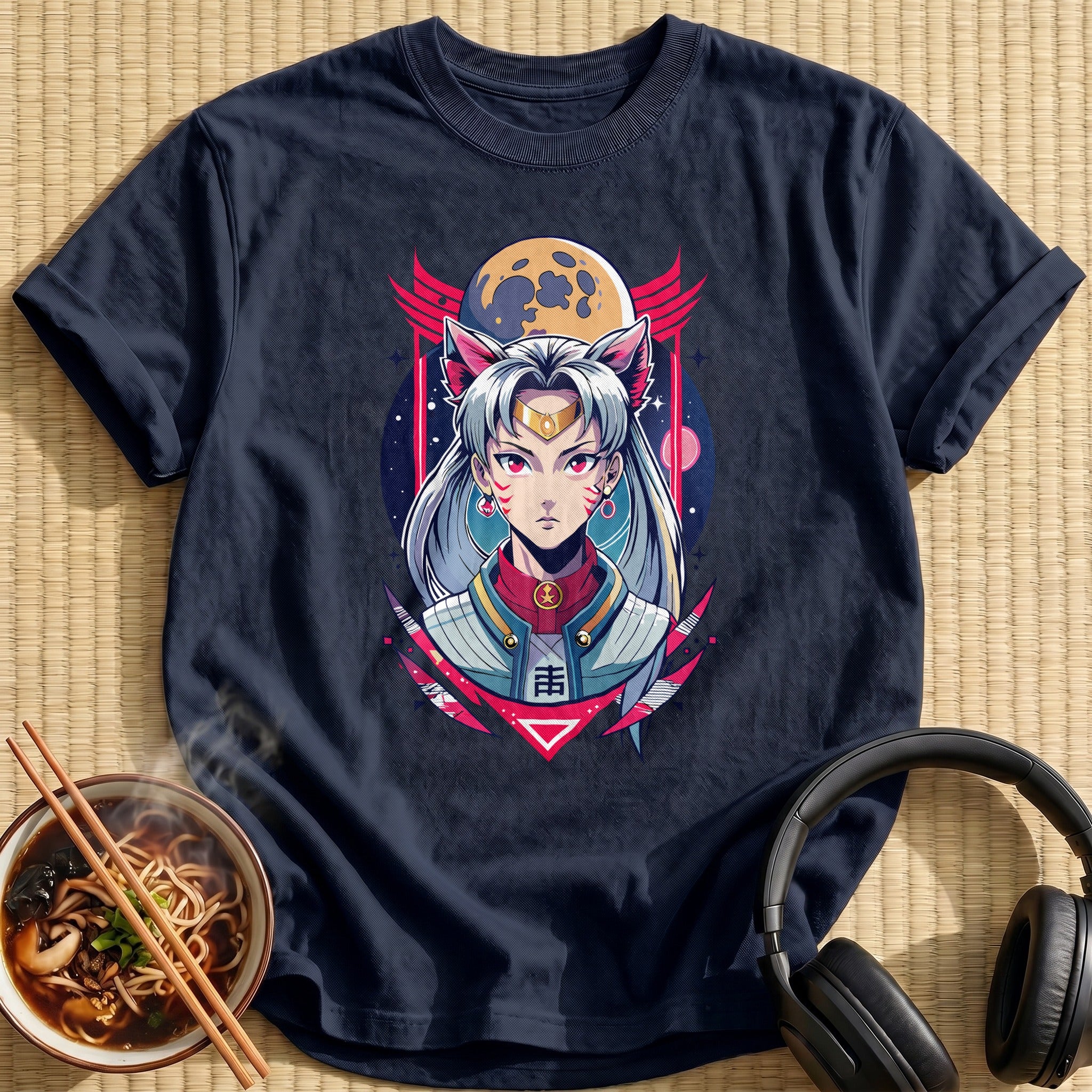 Silver Haired Moon Princess Warrior - Navy