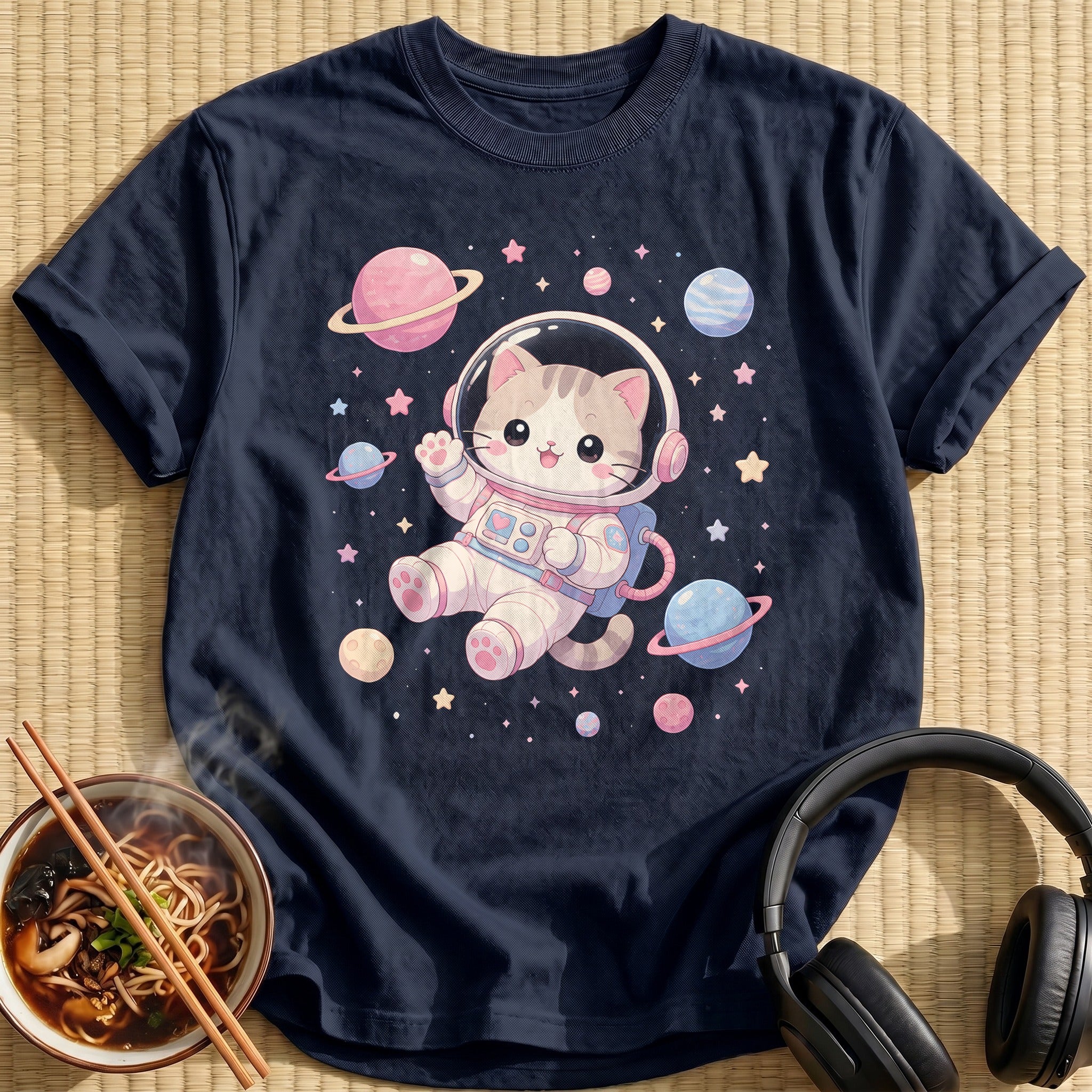 Space Cat Kawaii 24 - Navy