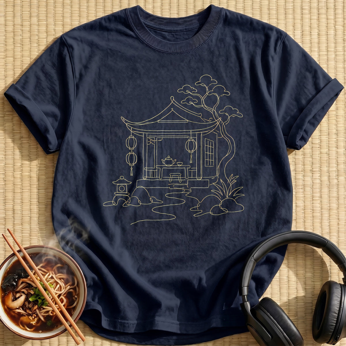 Teahouse Lanterns - Navy