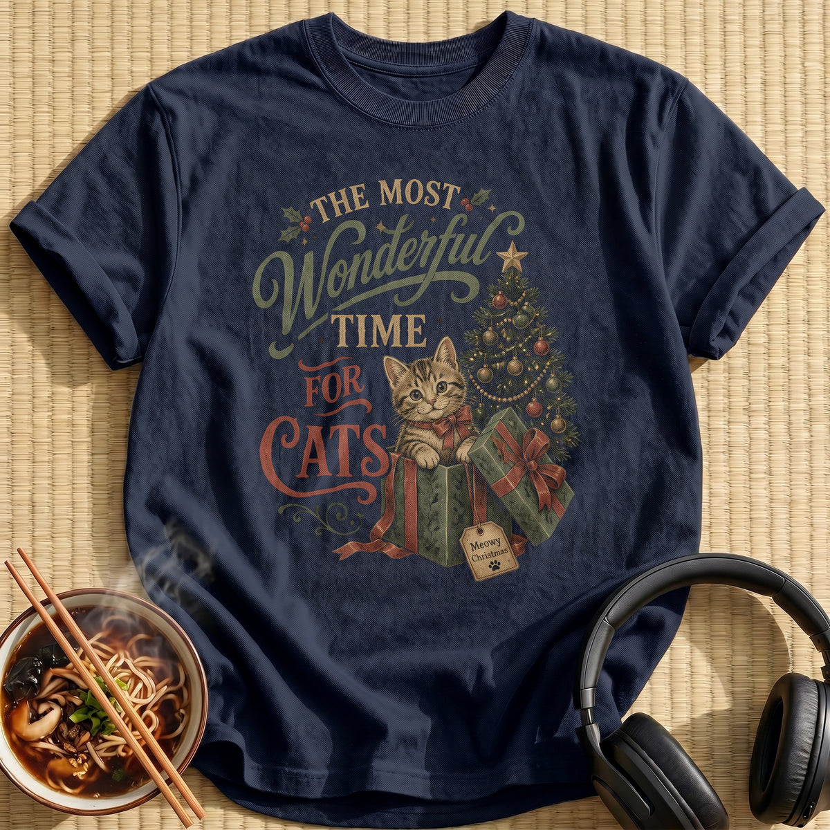 The Most Wonderful Time For Cats 65 - Navy