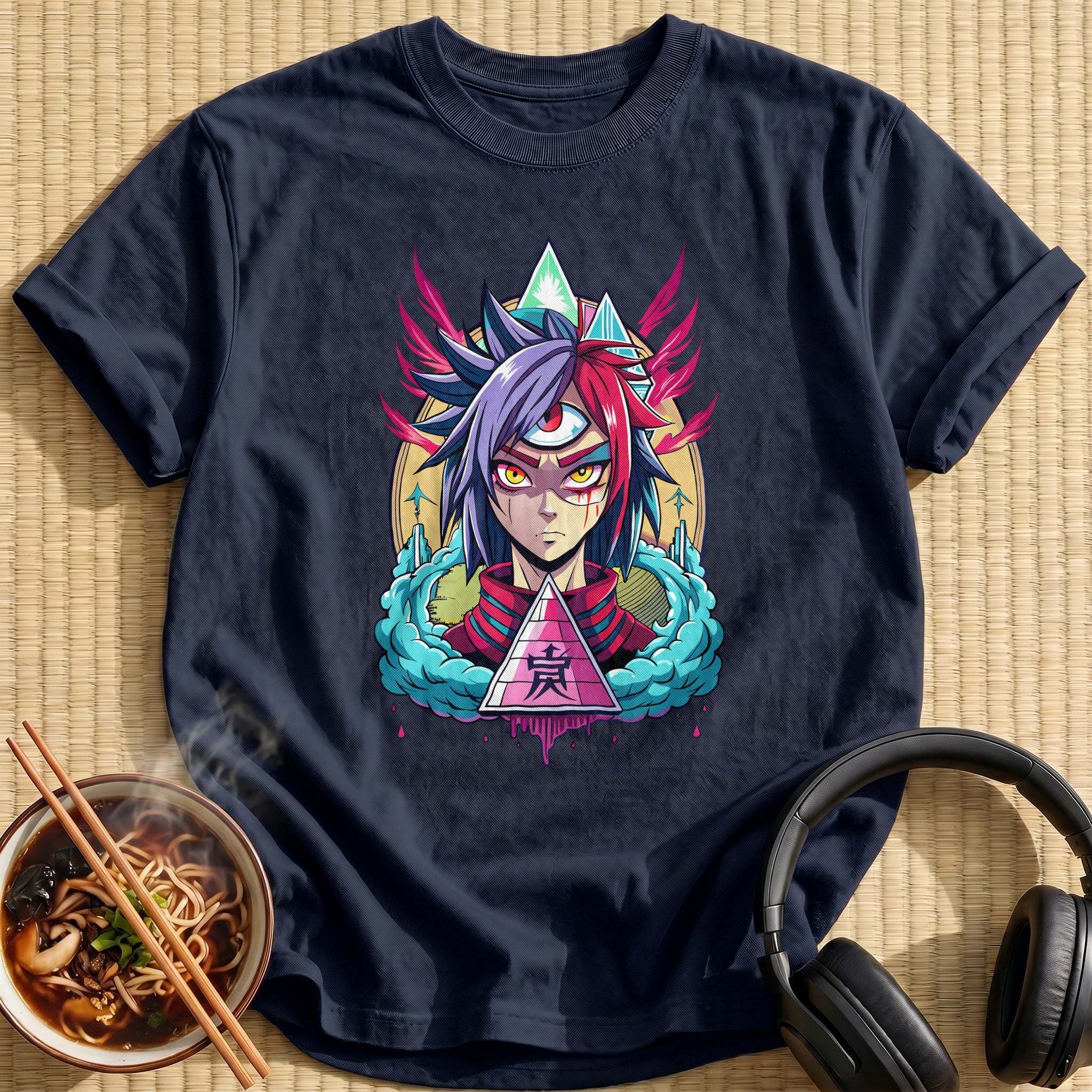 Third Eye Anime Warrior Pyramid - Navy