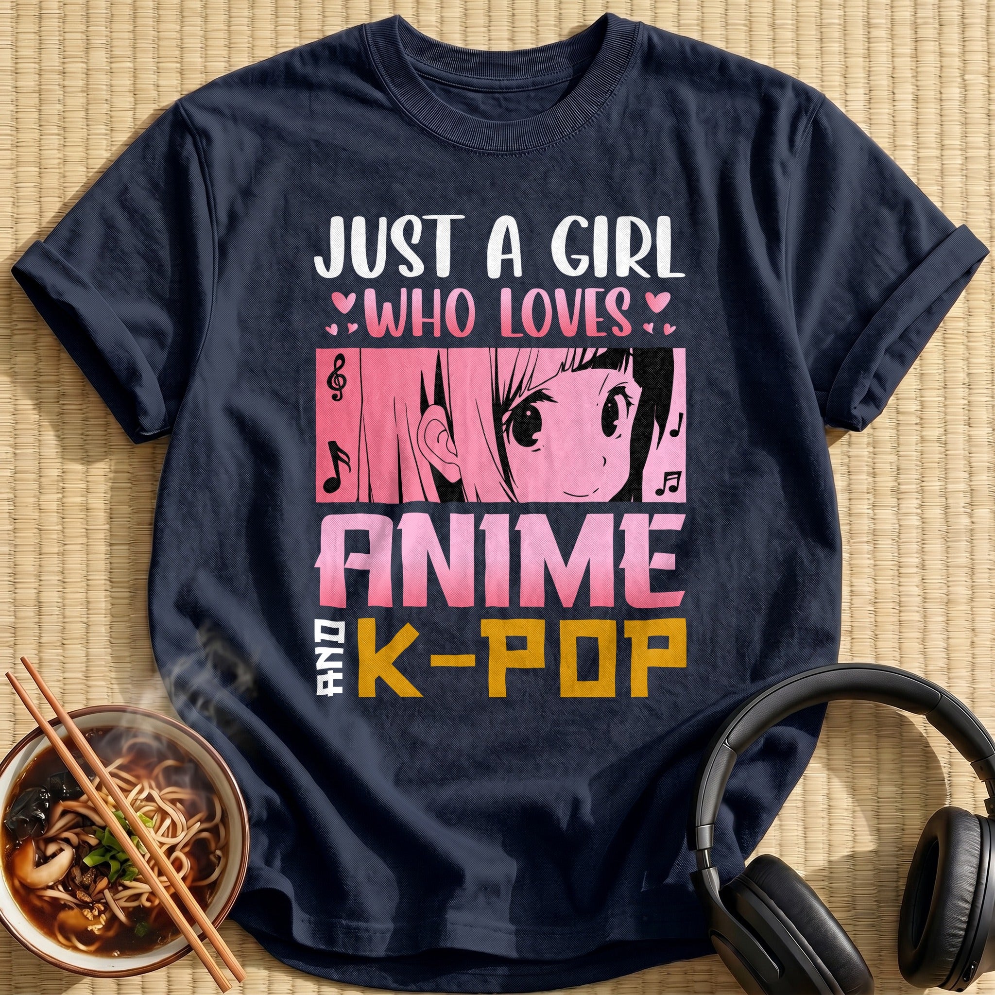 Who Loves Anime KPop Girl - Navy