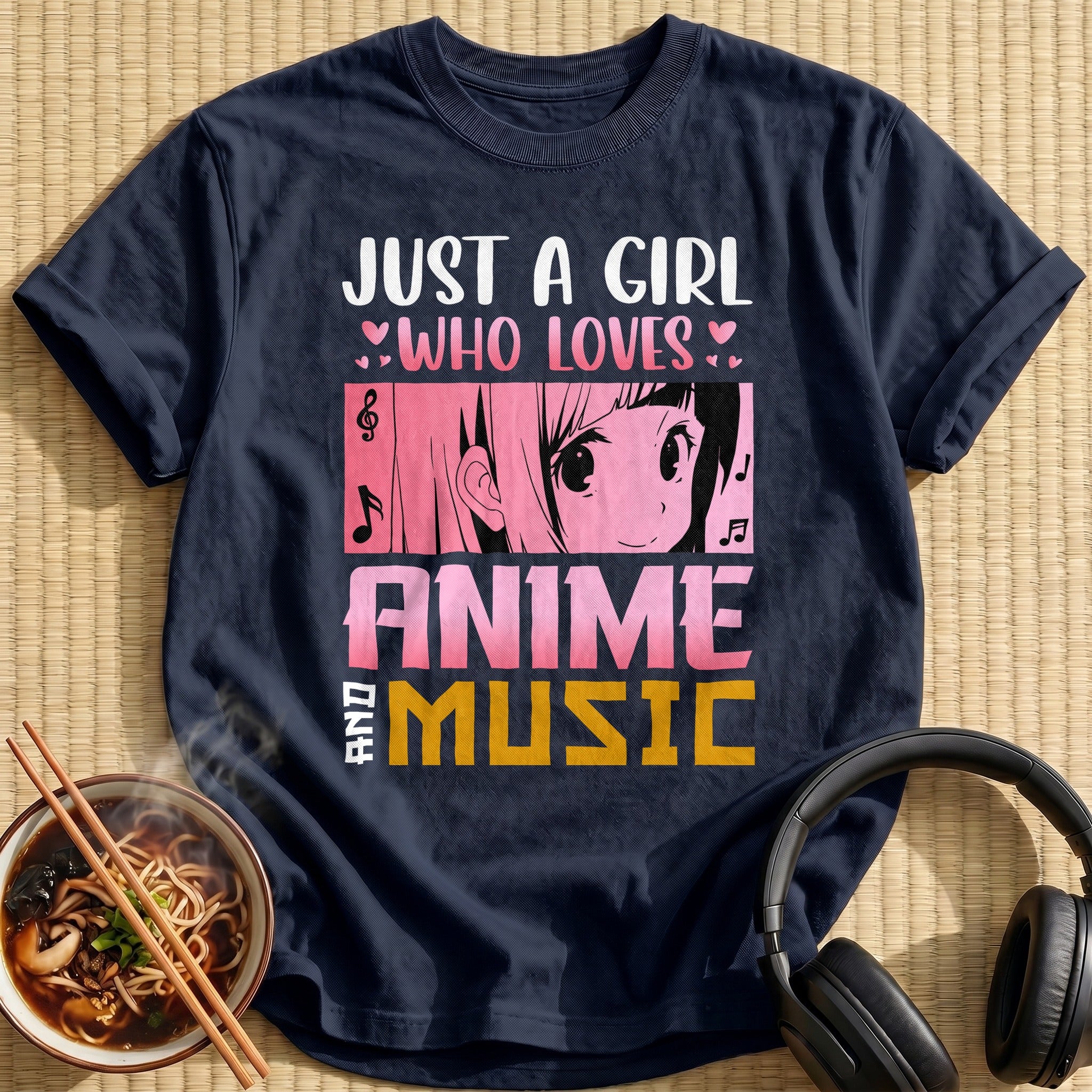 Who Loves Anime Music Girl - Navy