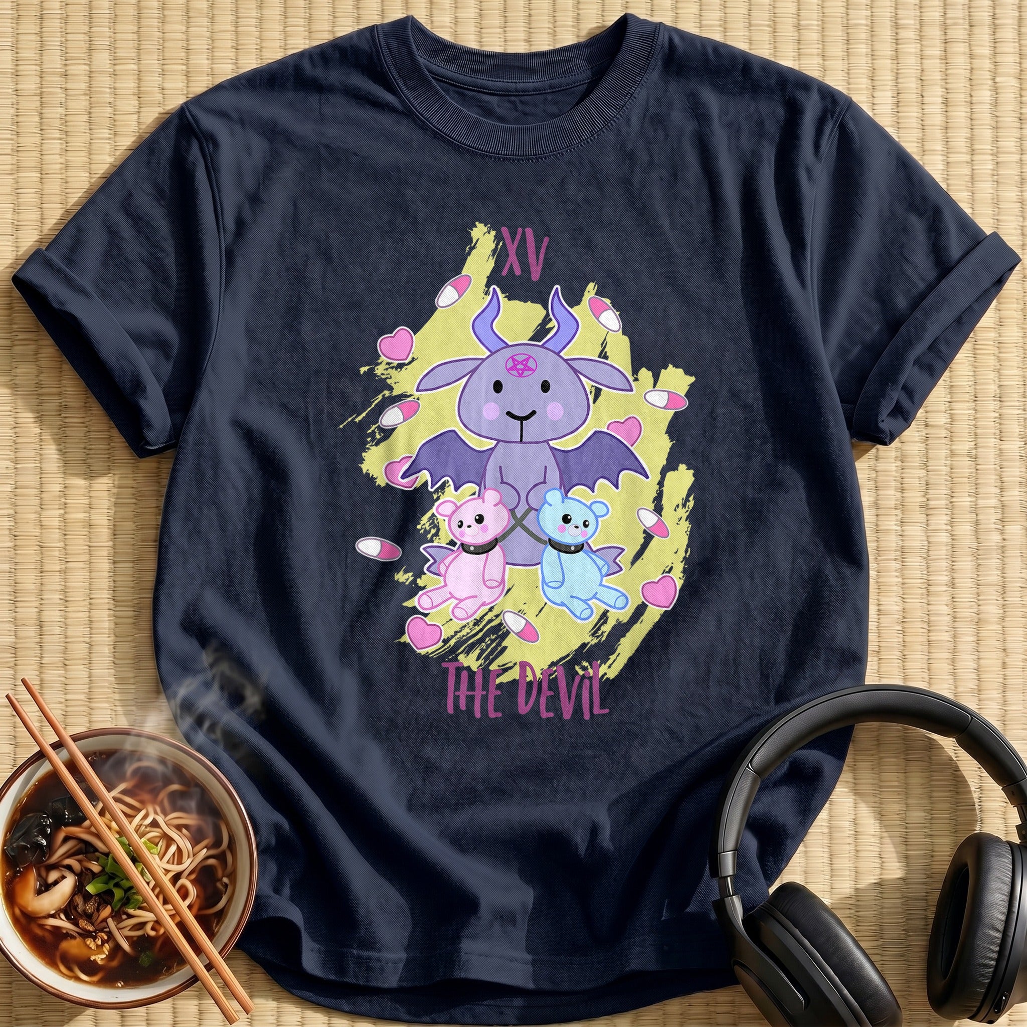 Yami Kawaii Devil Bat Tarot - Navy