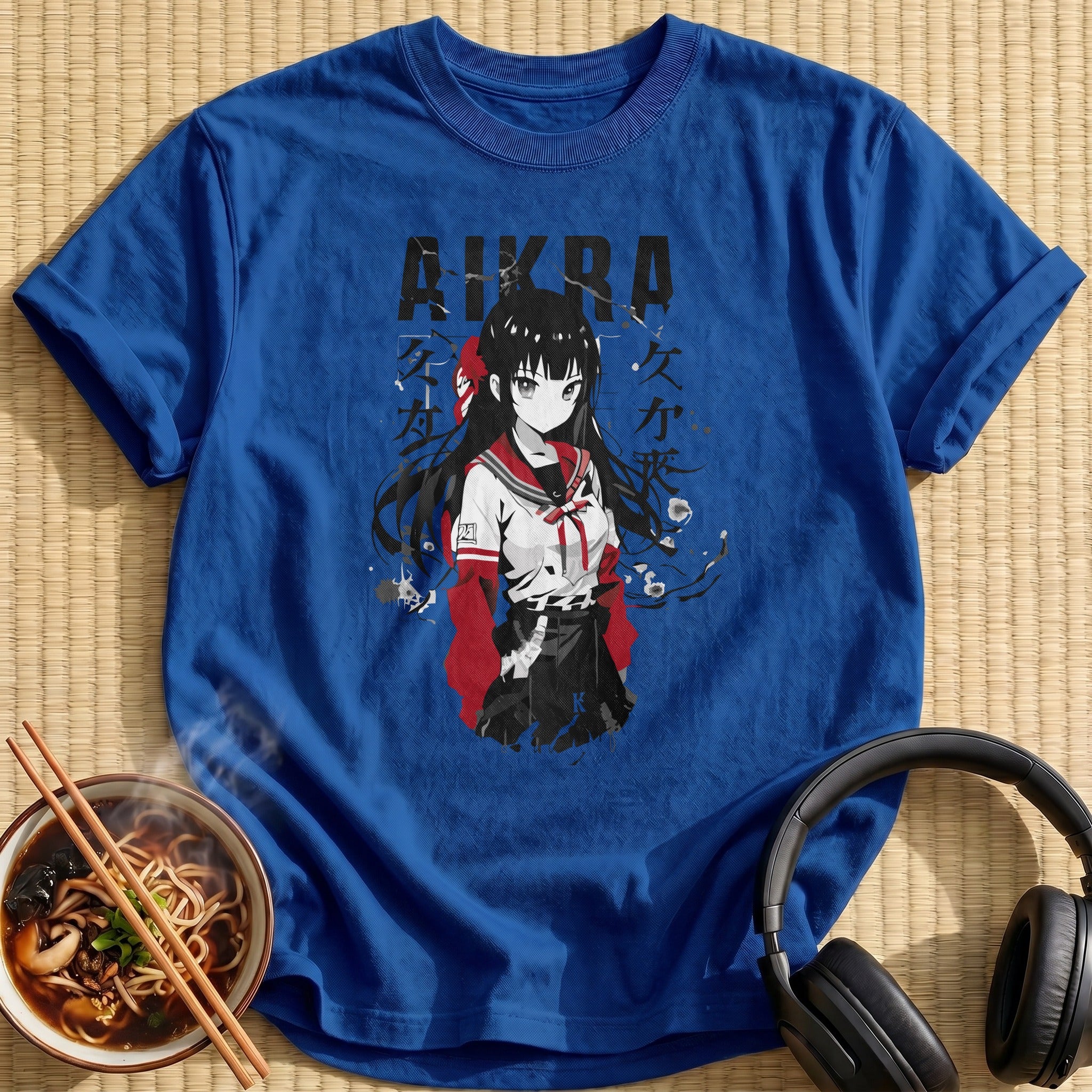 Aikra Schoolgirl Monochrome Red Accent - Royal