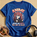 Anime Makes Me Happy Peace Sign - Royal