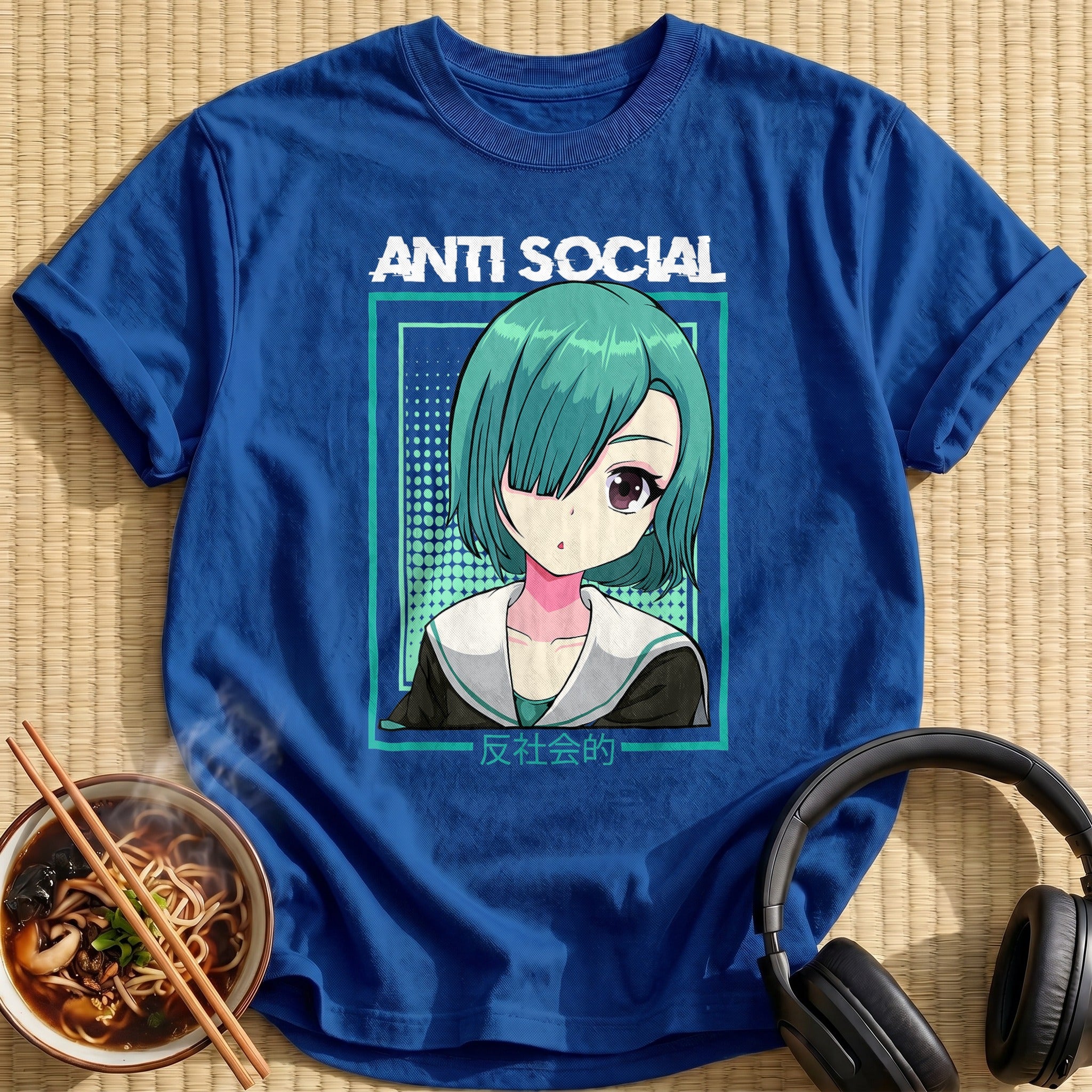 Anti Social Teal Hair Anime Girl - Royal