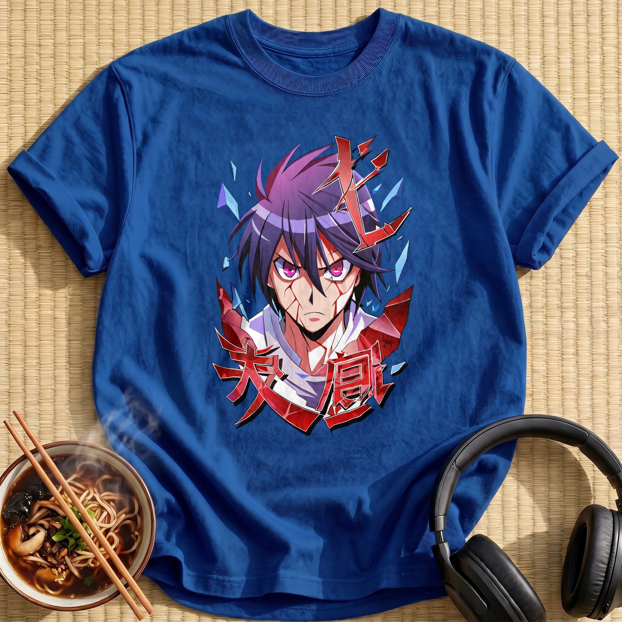 Bloodied Scarred Anime Warrior Portrait - Royal