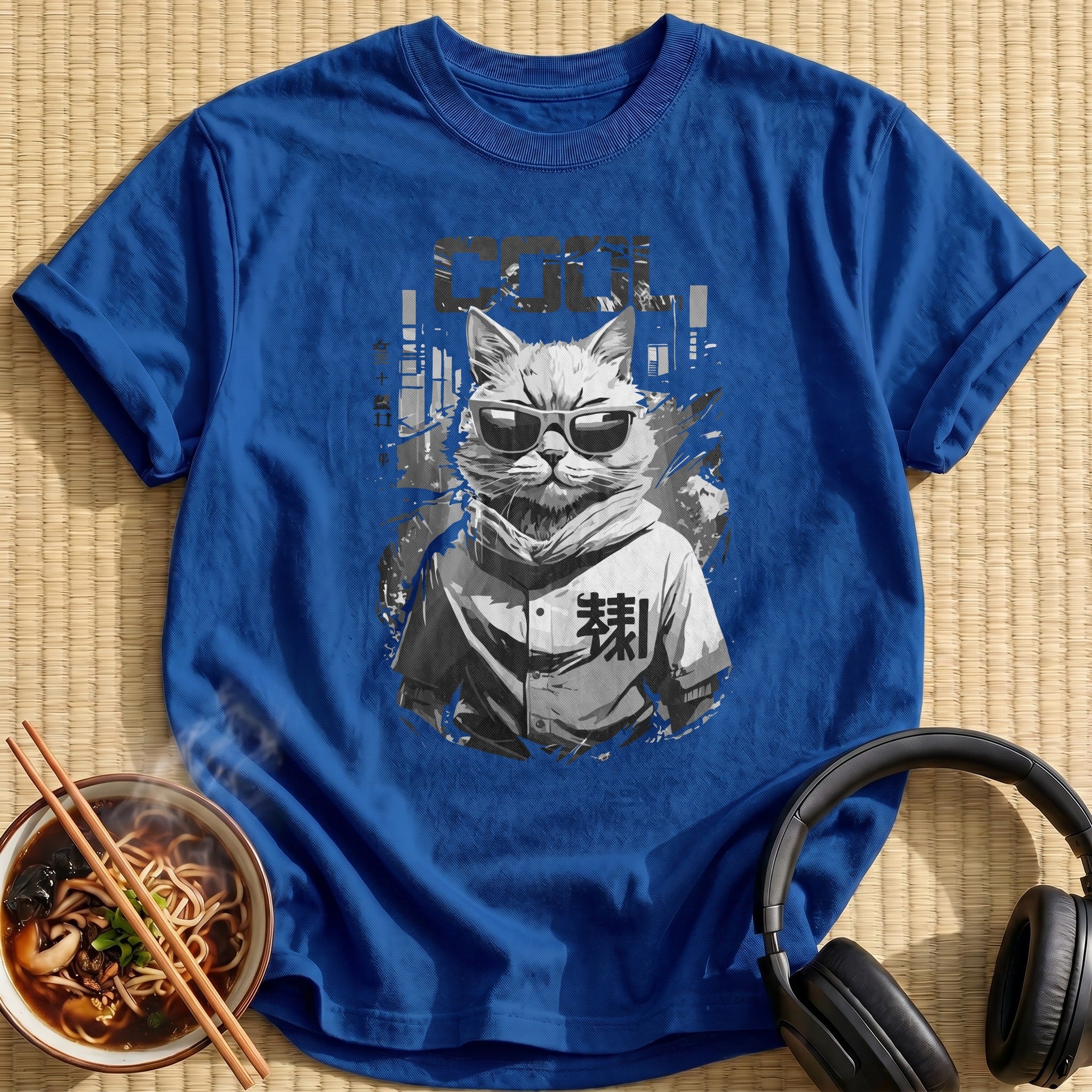 Cool Cat Sunglasses Baseball Jersey - Royal