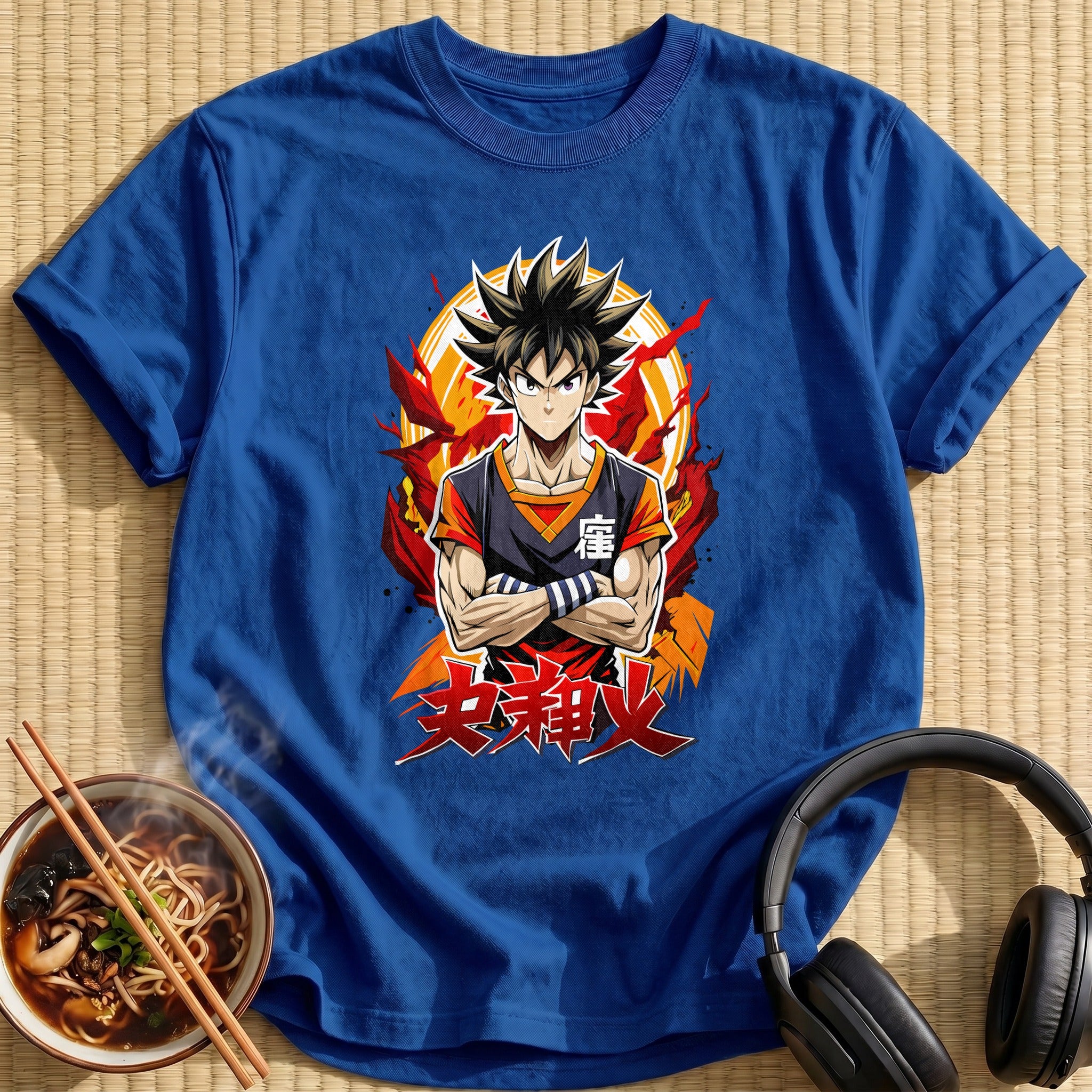 Crossed Arms Fiery Anime Warrior - Royal