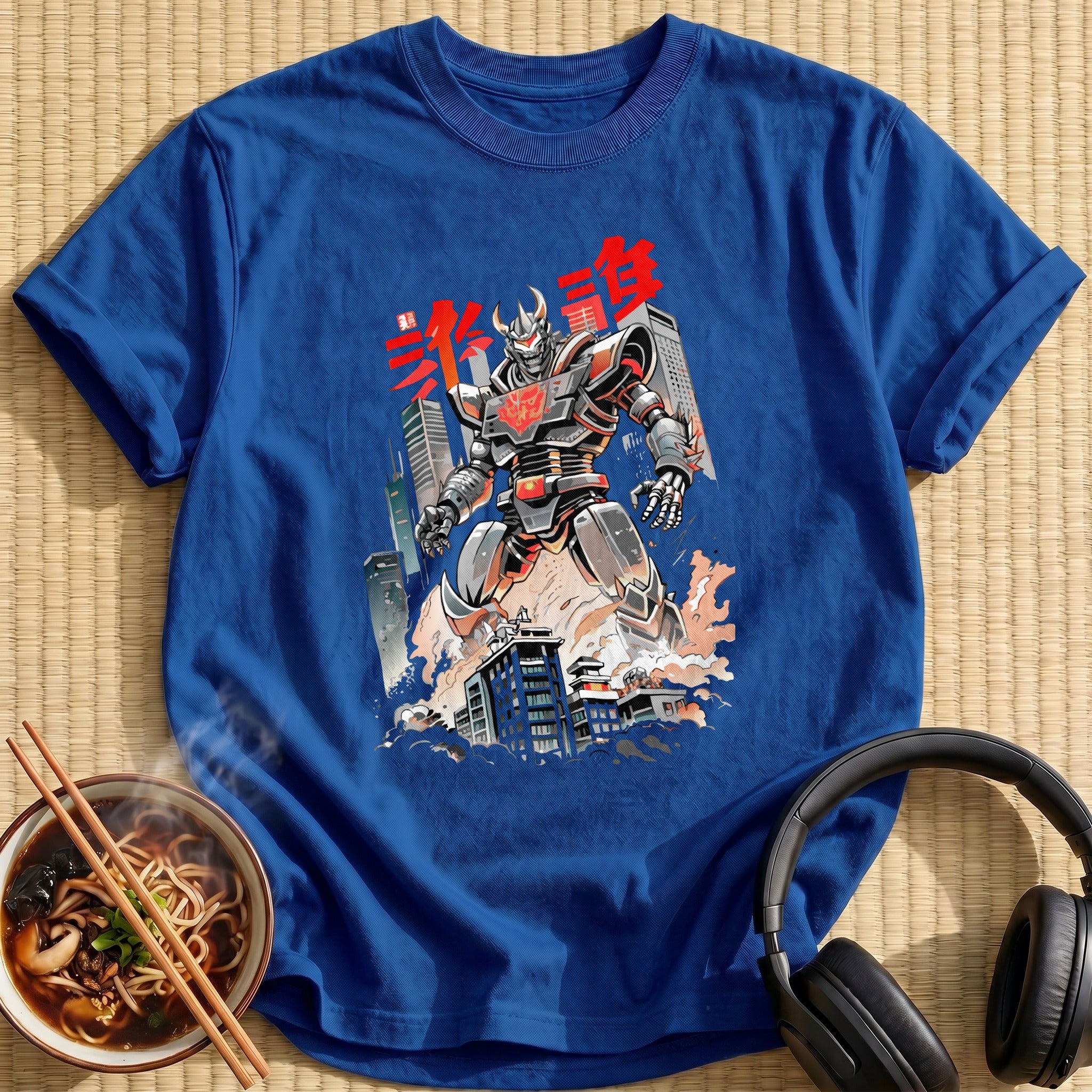 Giant Mecha Robot Destroying City Skyline - Royal