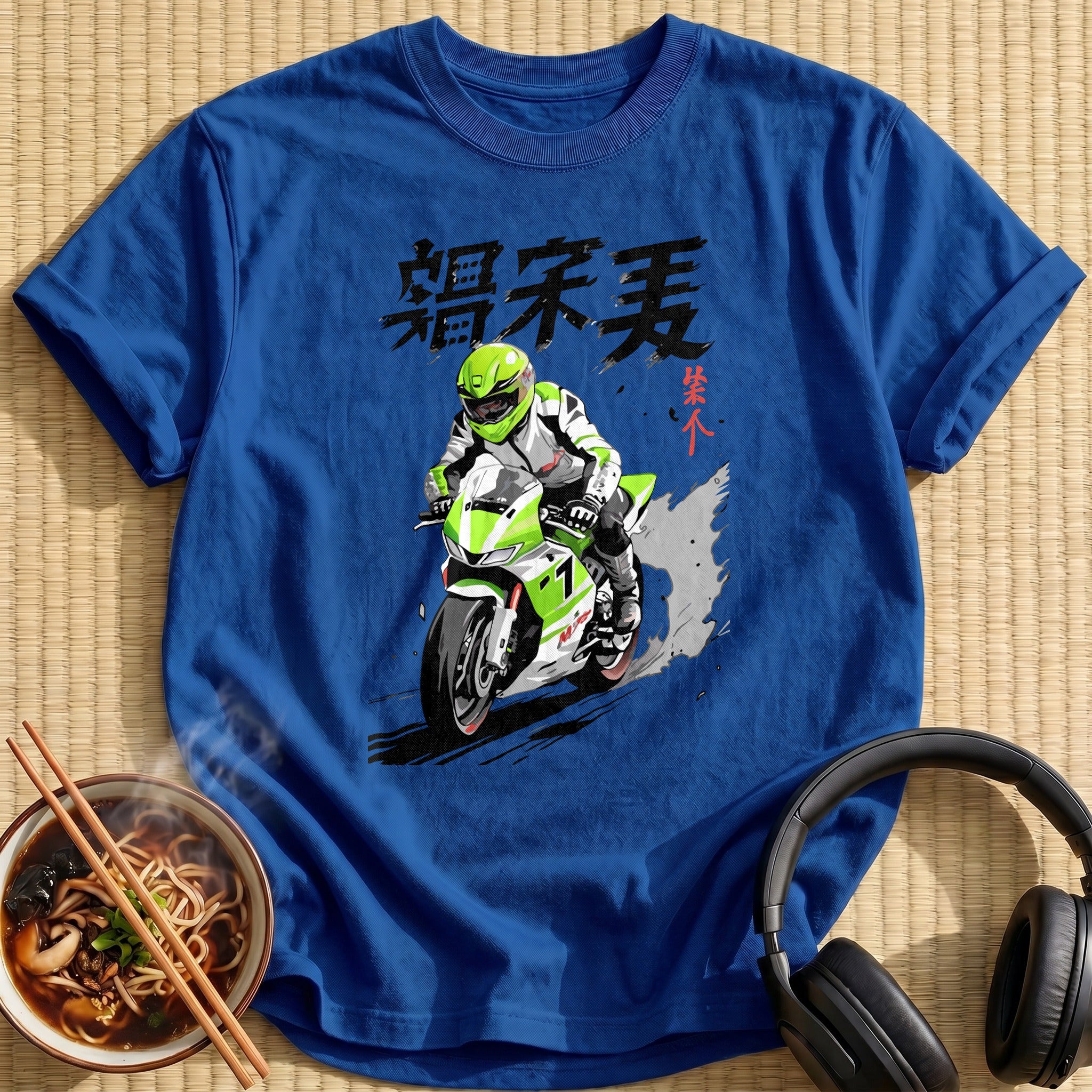 Green Sportbike Rider Motorcycle Racer - Royal